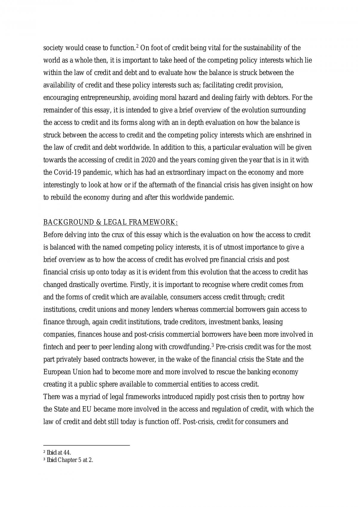 Access to Credit  - Page 2