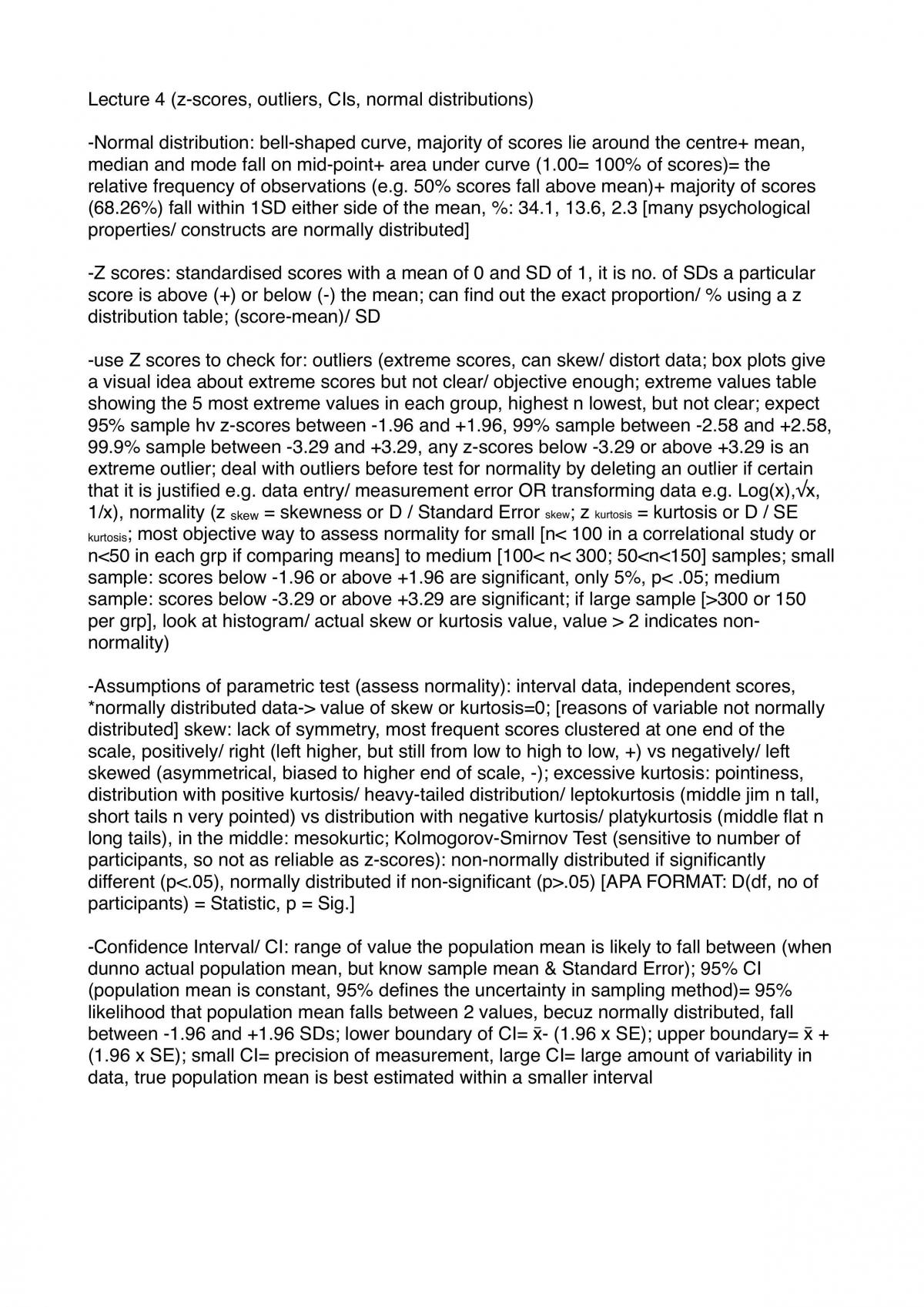 Introduction to Statistics and Data Analysis Notes - Page 6