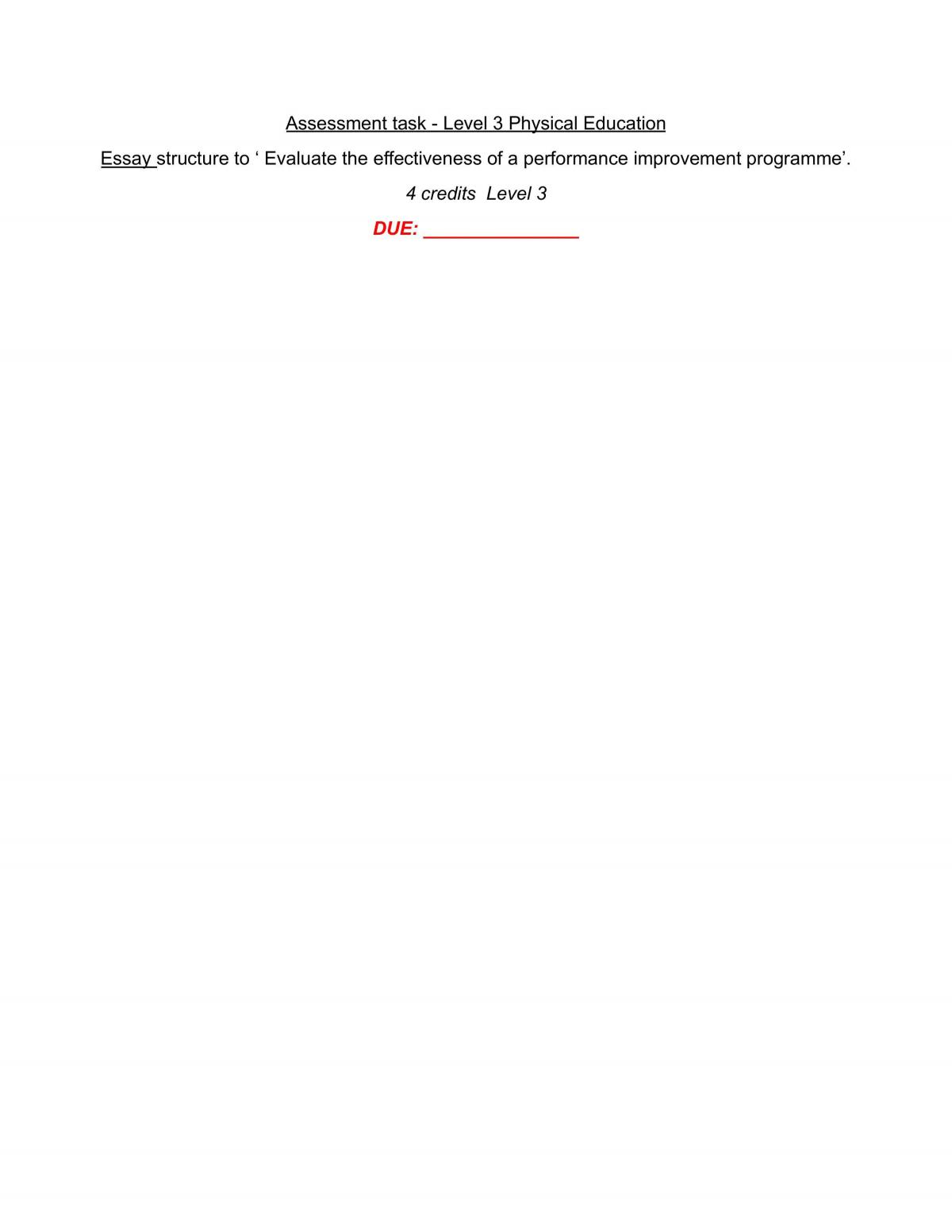 AS91500 (3.3) -  Evaluate the effectiveness of a performance improvement programme - Page 2