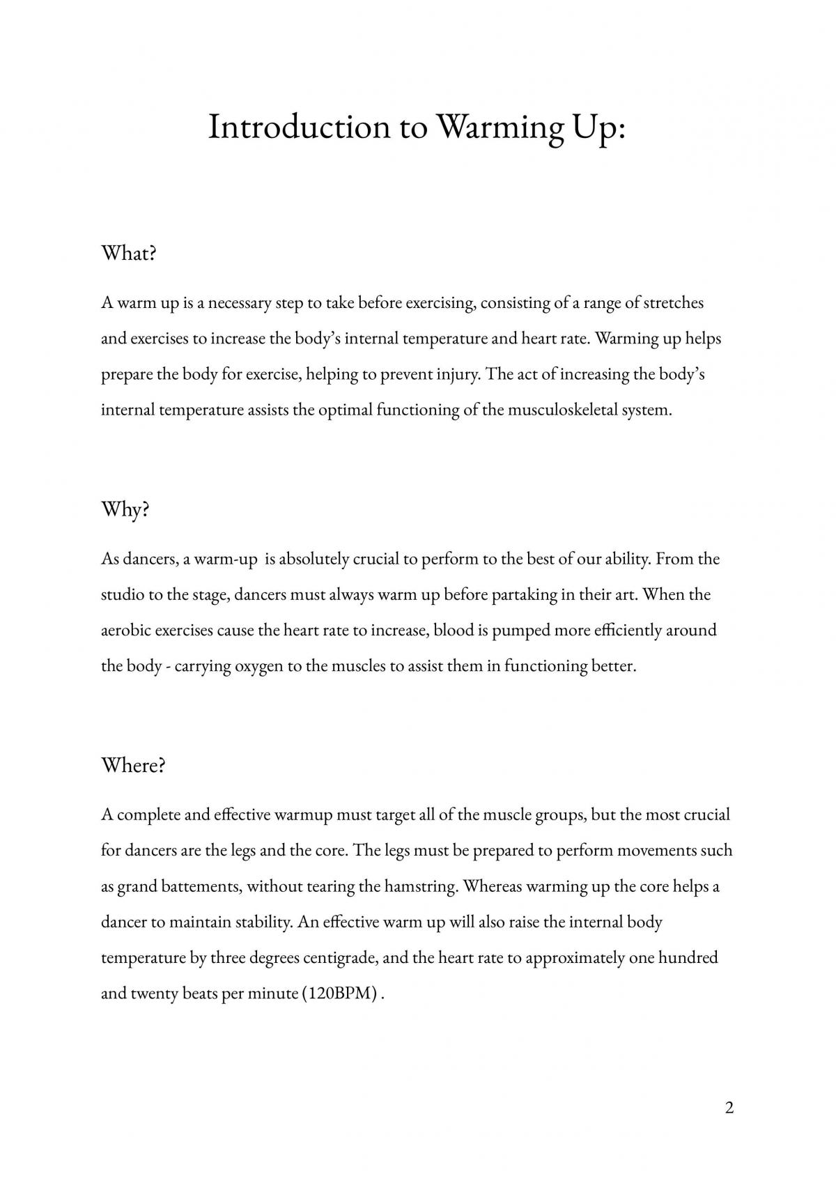Prelim in class warm up assessment - written portion - Page 2