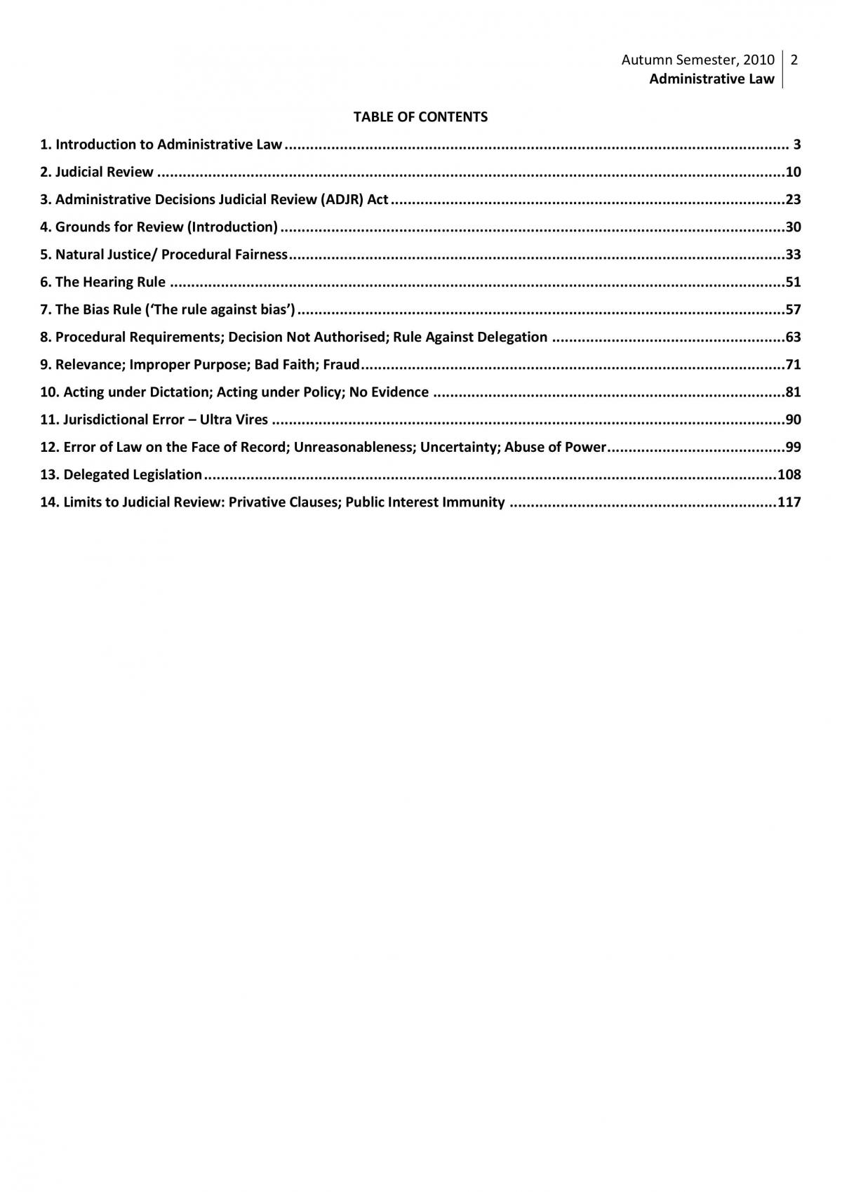 Administrative Law Notes Part A - Page 2