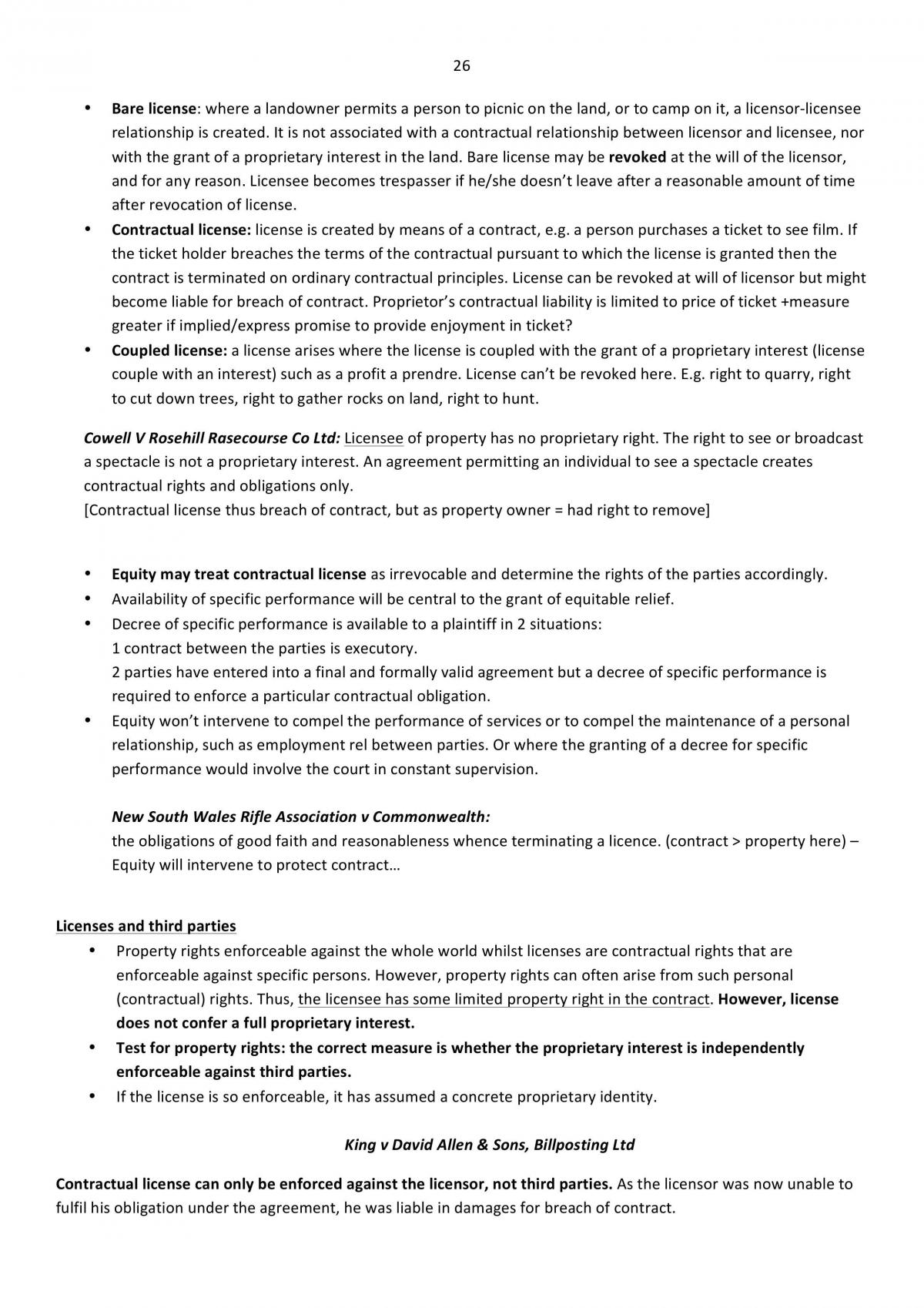 Exam notes for Private Law  - Page 26