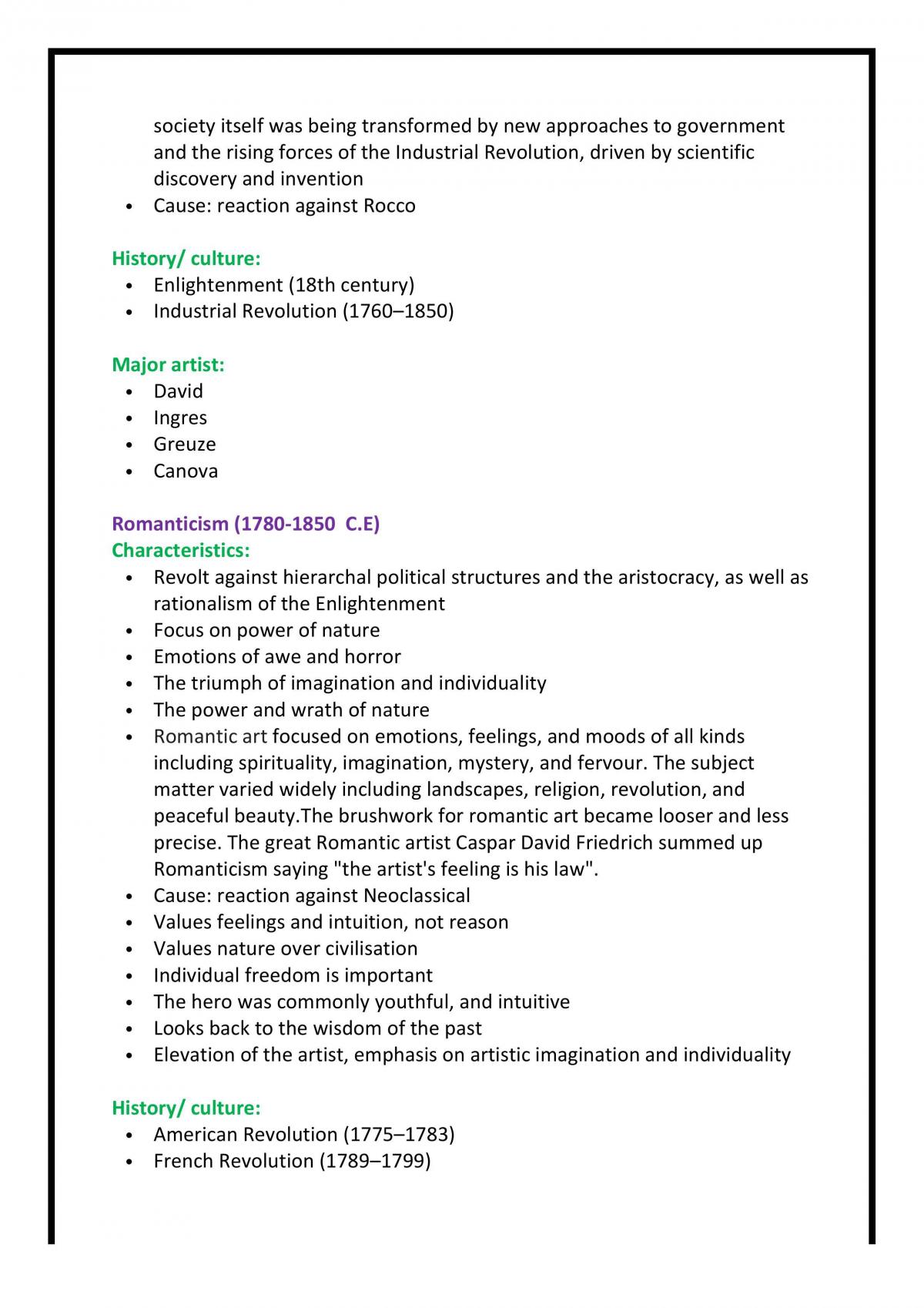 Full Notes on Period of Art - Page 11
