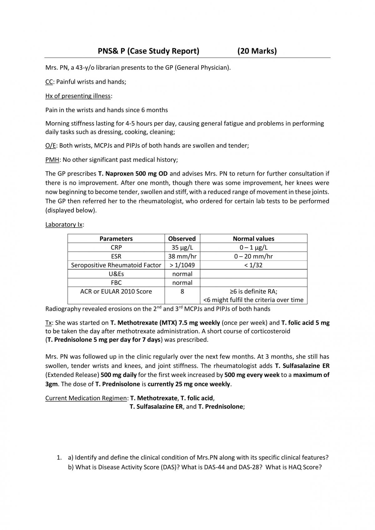 Peripheral Nervous System & Pharmacotherapy Report - Page 2