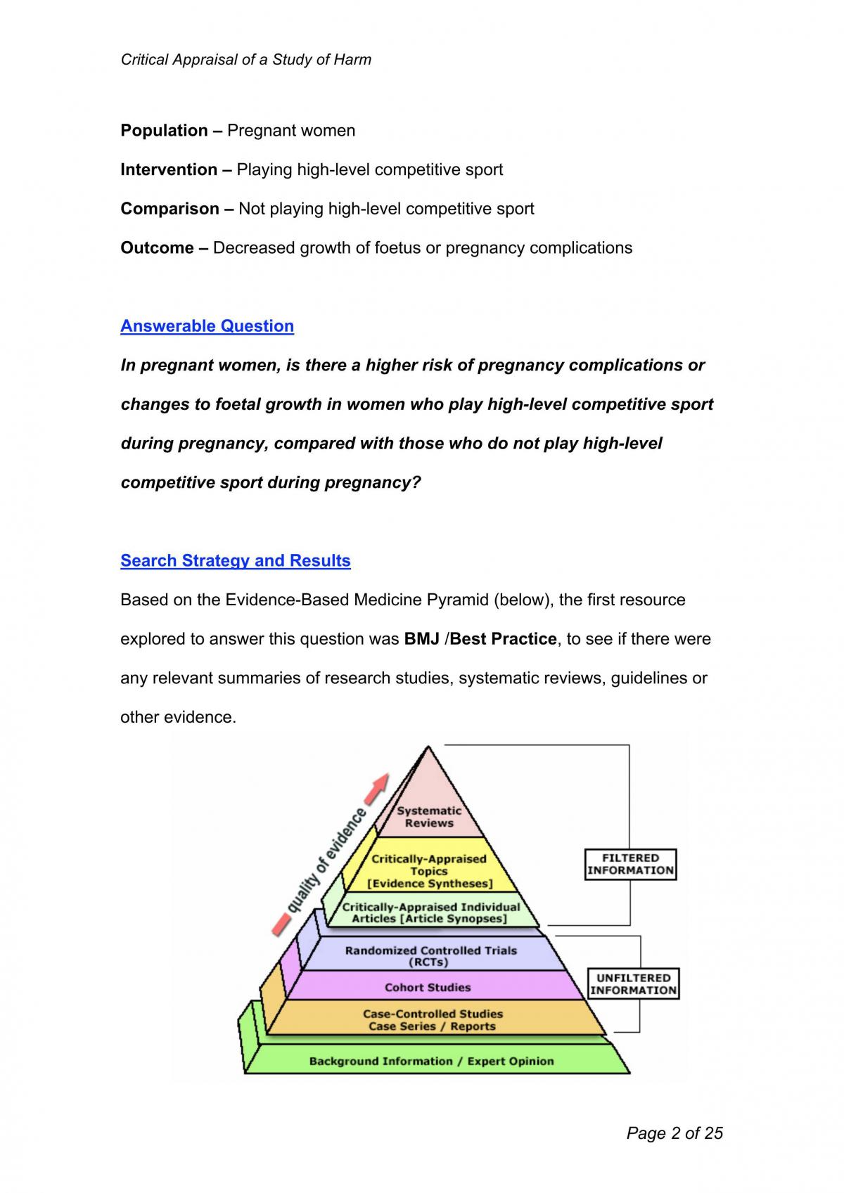 EBCP Critical Appraisal of a Harm Article  - Page 2