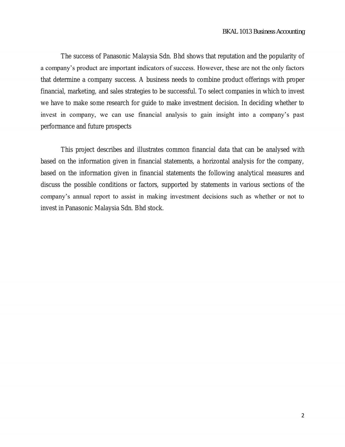 Financial Analysis - Page 2