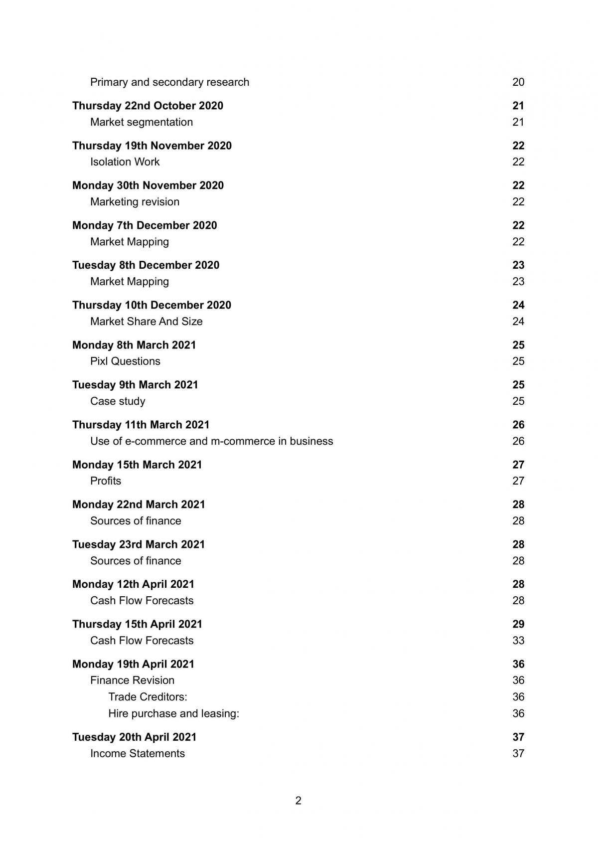 Business Notes - Page 2