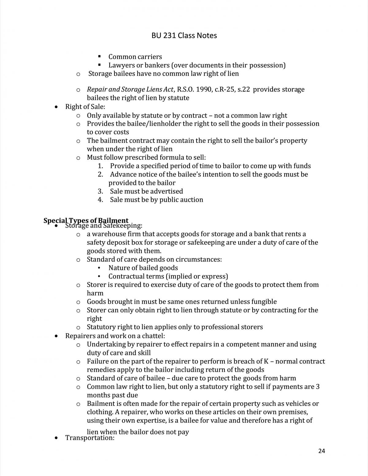 Law of Torts Study Notes - Page 24