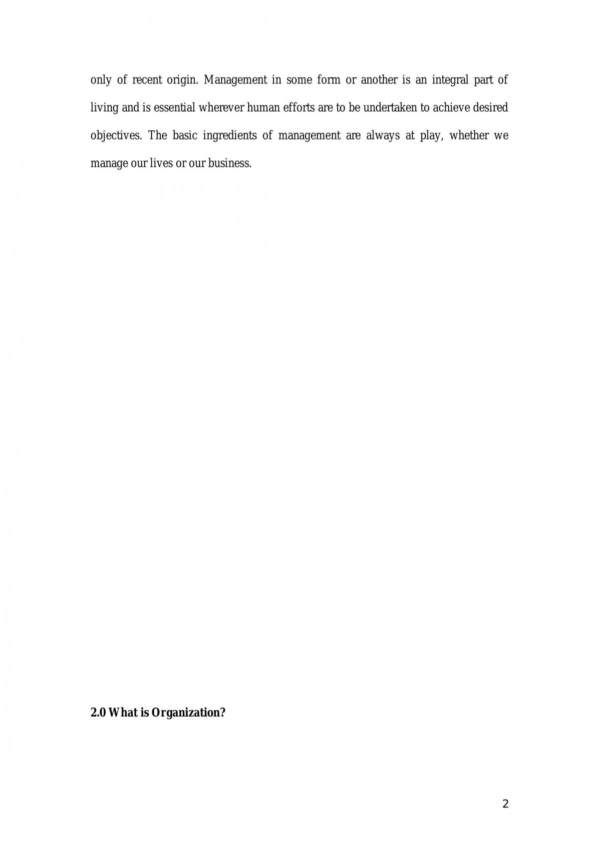 The Importance of Management in Organization - Page 2