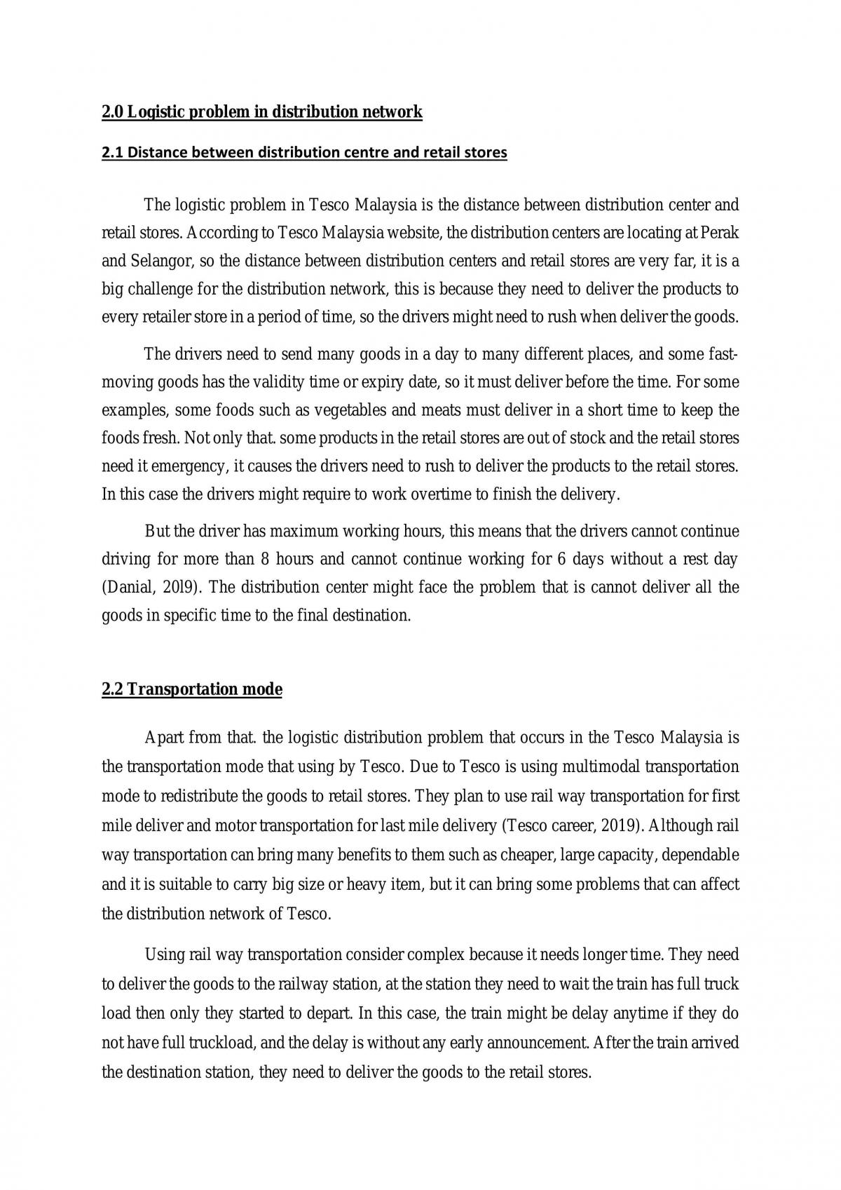 Logistics problem in distribution network - Page 2