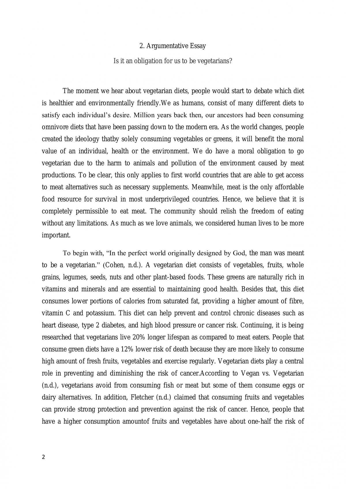 Is it an obligation for us to be vegetarians? - Page 2