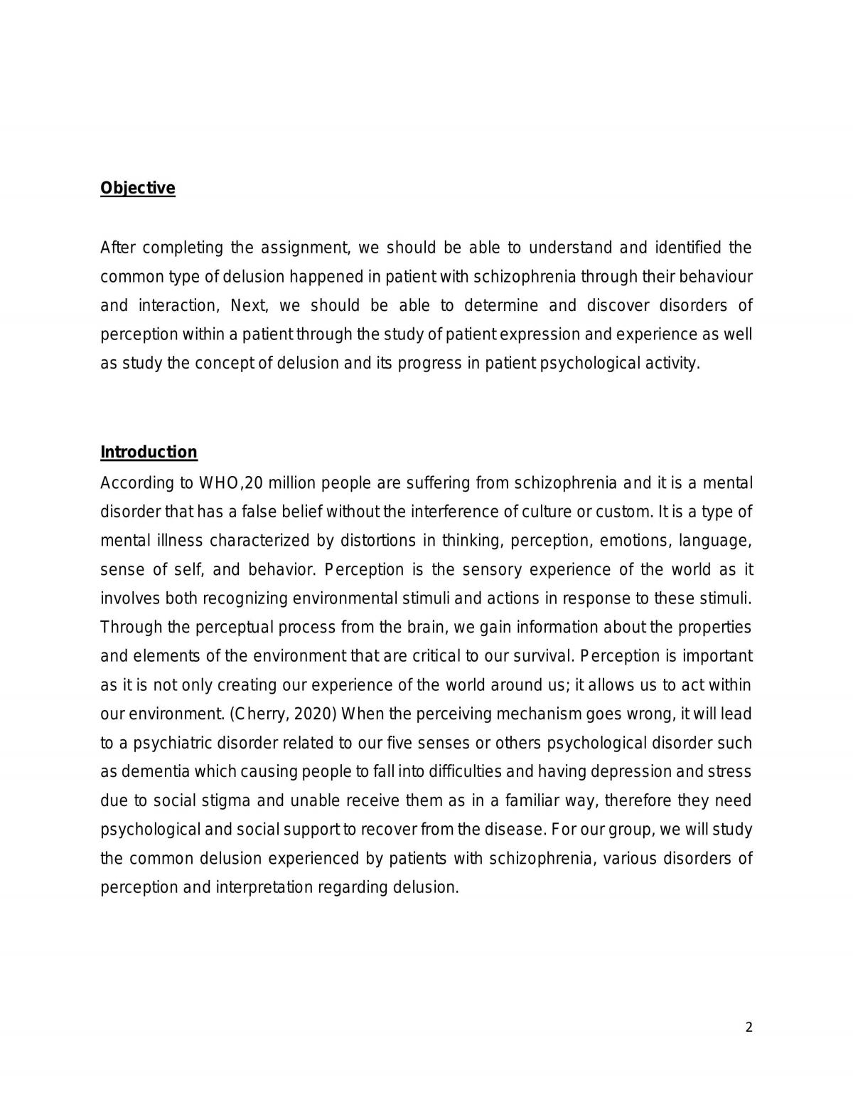Psychiatric Assignment - Page 2