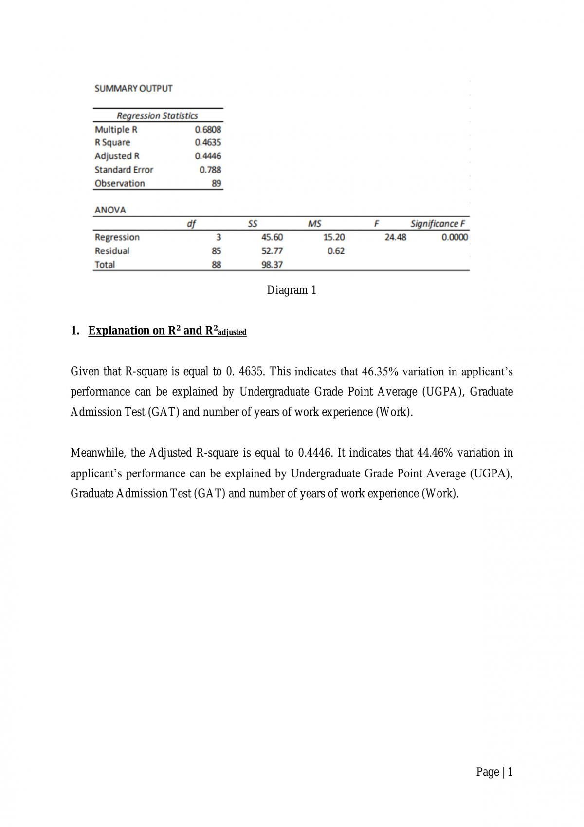 Regression Analysis  - Page 2