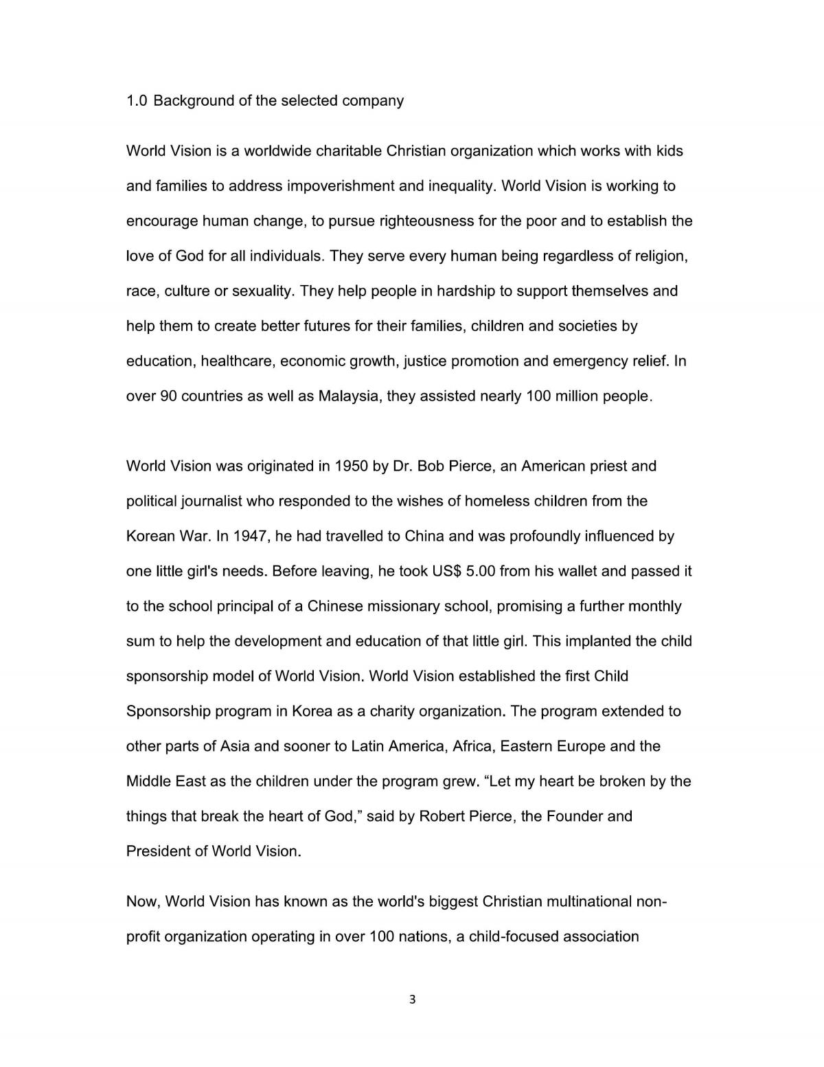 Proposal of Public Relations services to World Vision - Page 2