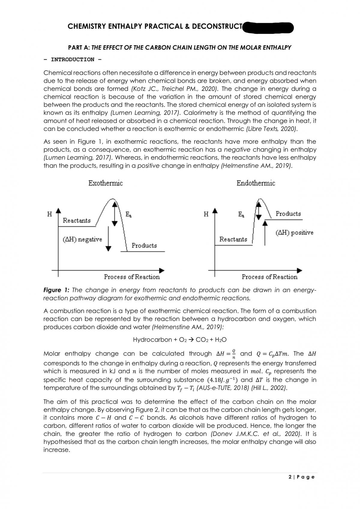 Chemistry Enthalpy Practical & Deconstruct - Page 2