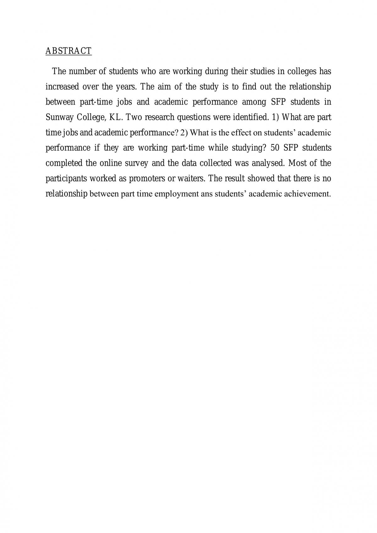 Relationship between working part-time and academic performance - Page 2