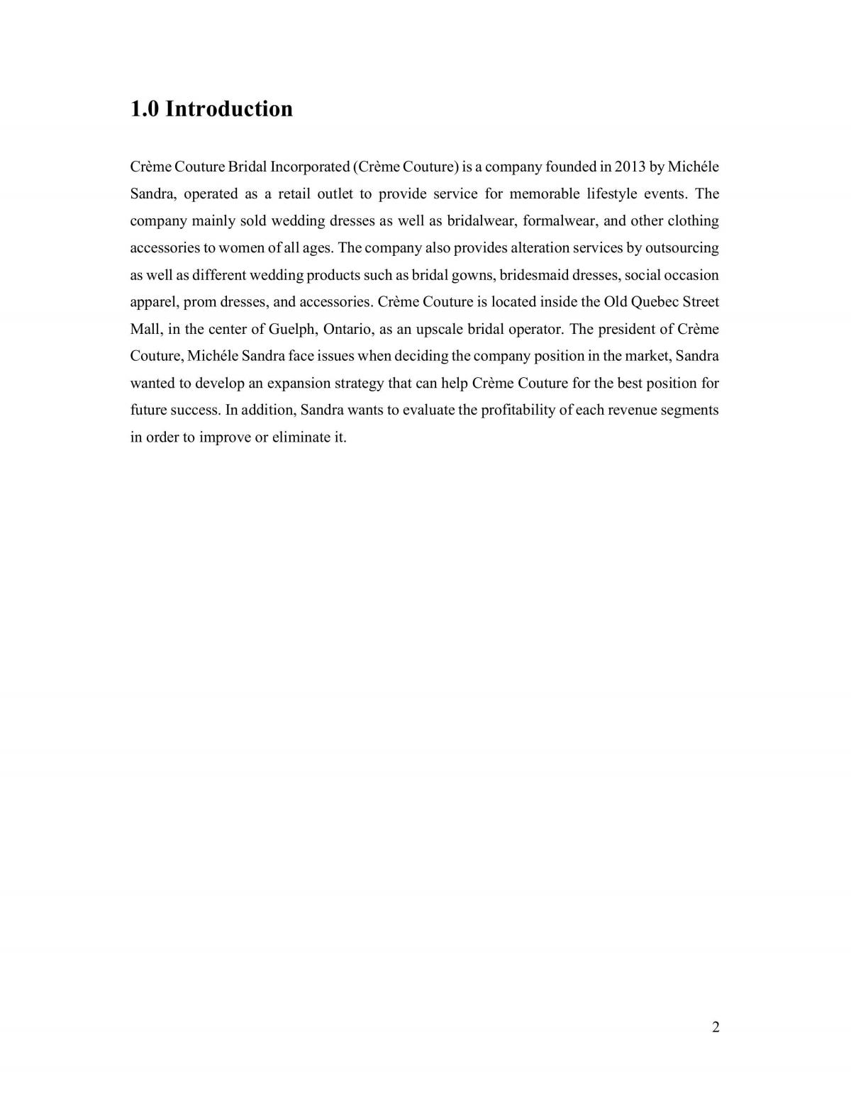 Case Study of Creme Couture  - Page 2