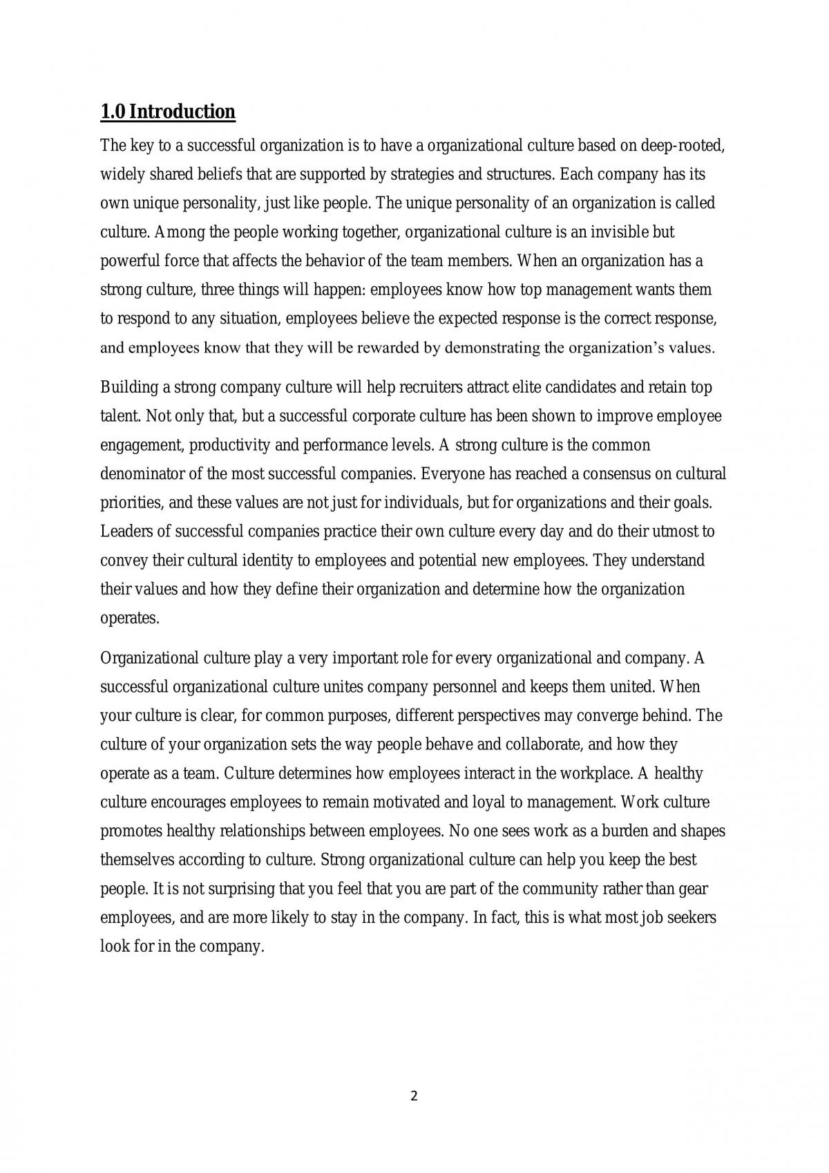 Organizational Behavior Report  - Page 2