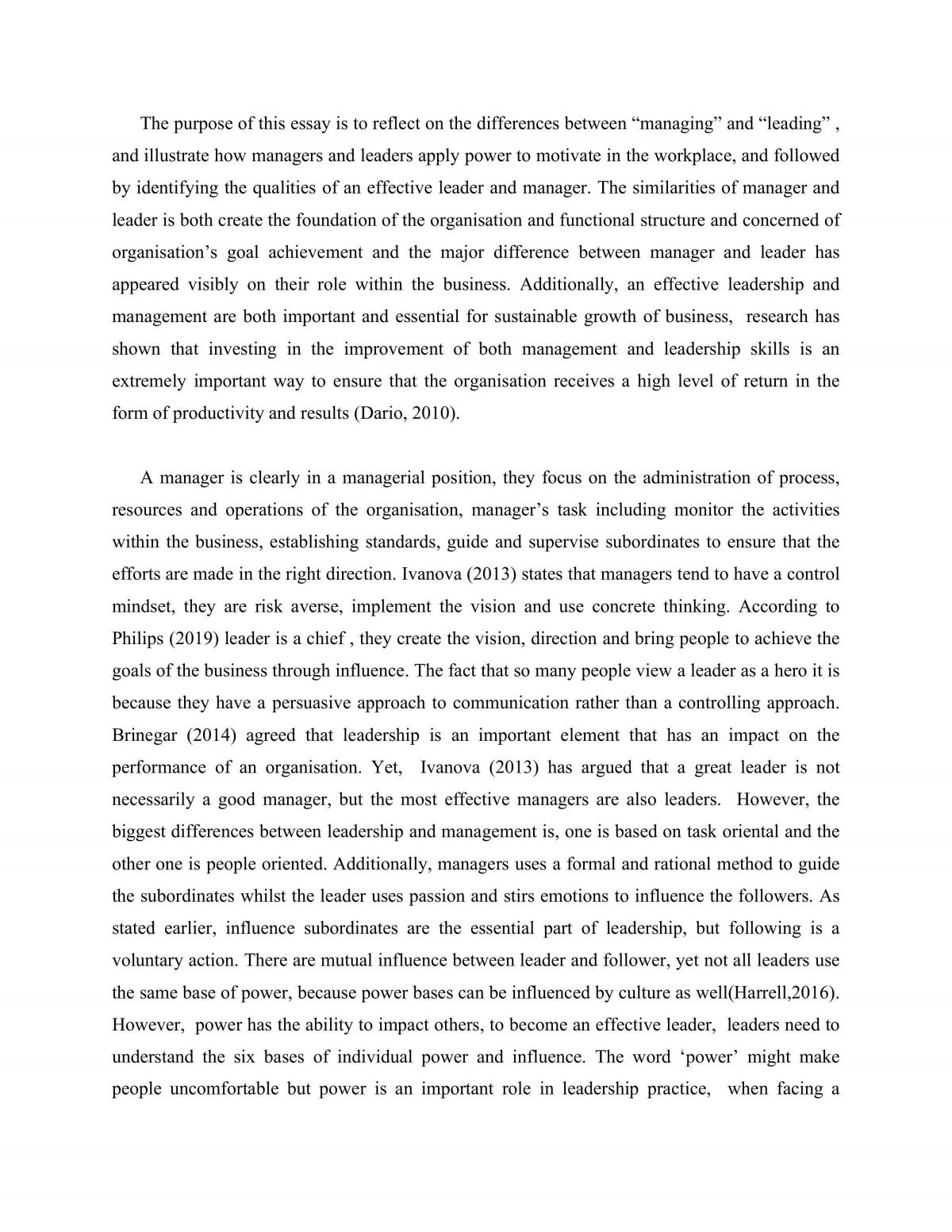 Managing in organisations essay  - Page 2