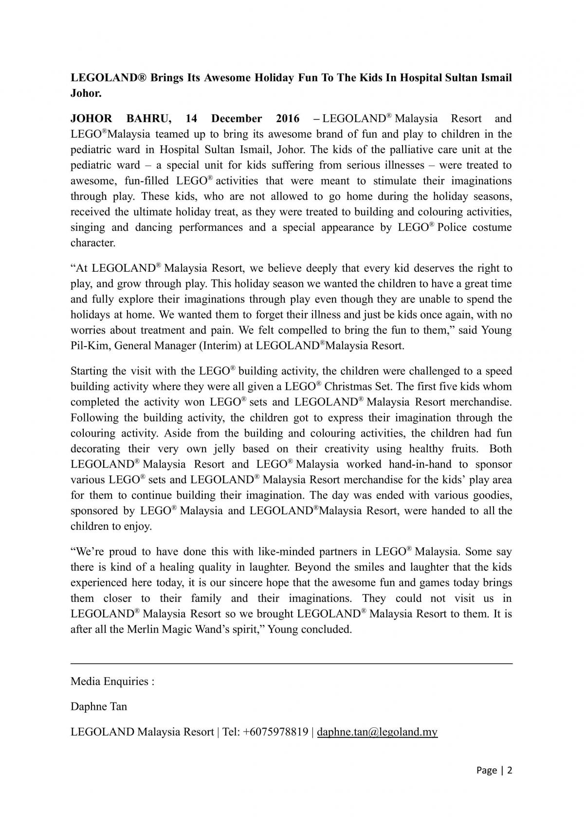 Analysis of Legoland news article - Page 2