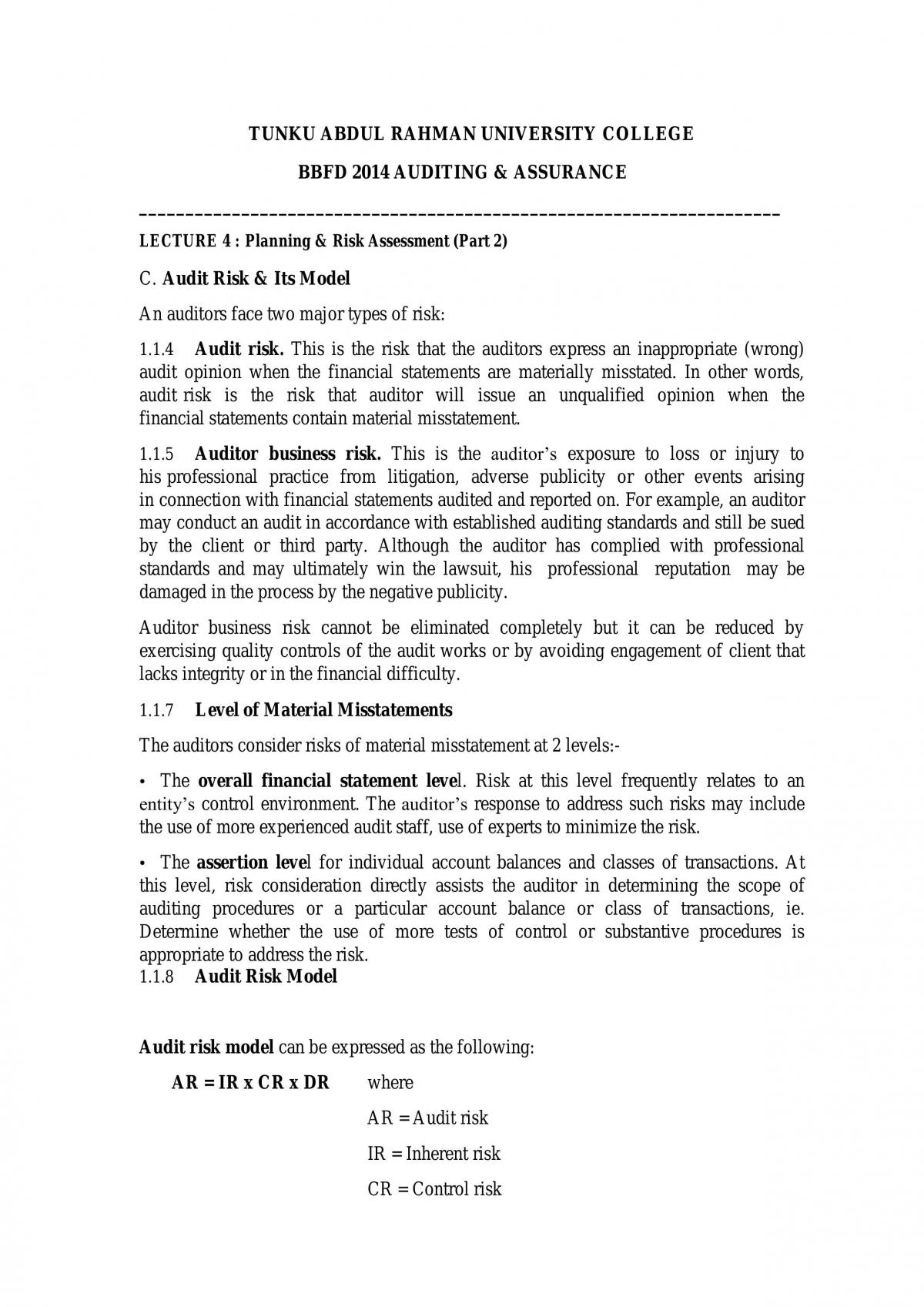 Audit & Assurance Complete Study Notes - Page 24