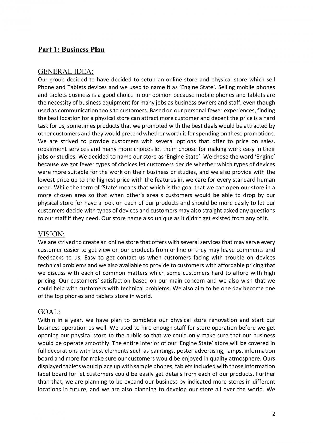 Business Plan of Managing Information - Page 2