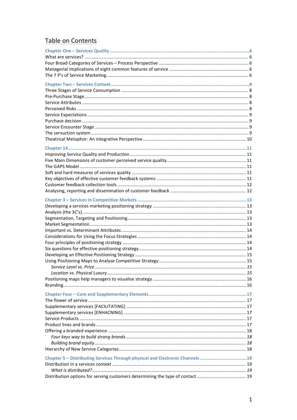 Service Quality Textbook Summary and Lecture Notes - Page 2