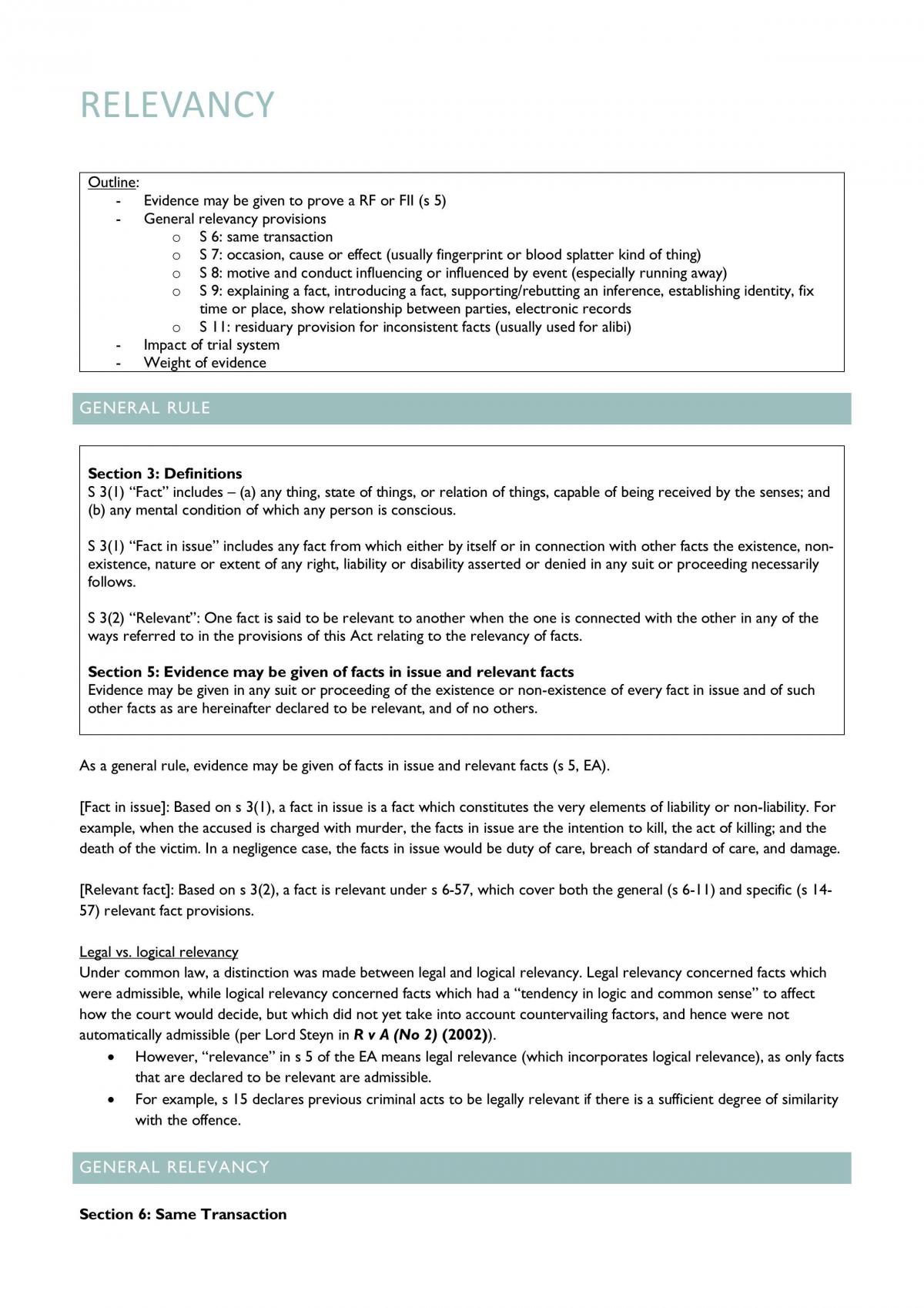 Notes for Evidence Law - Page 2