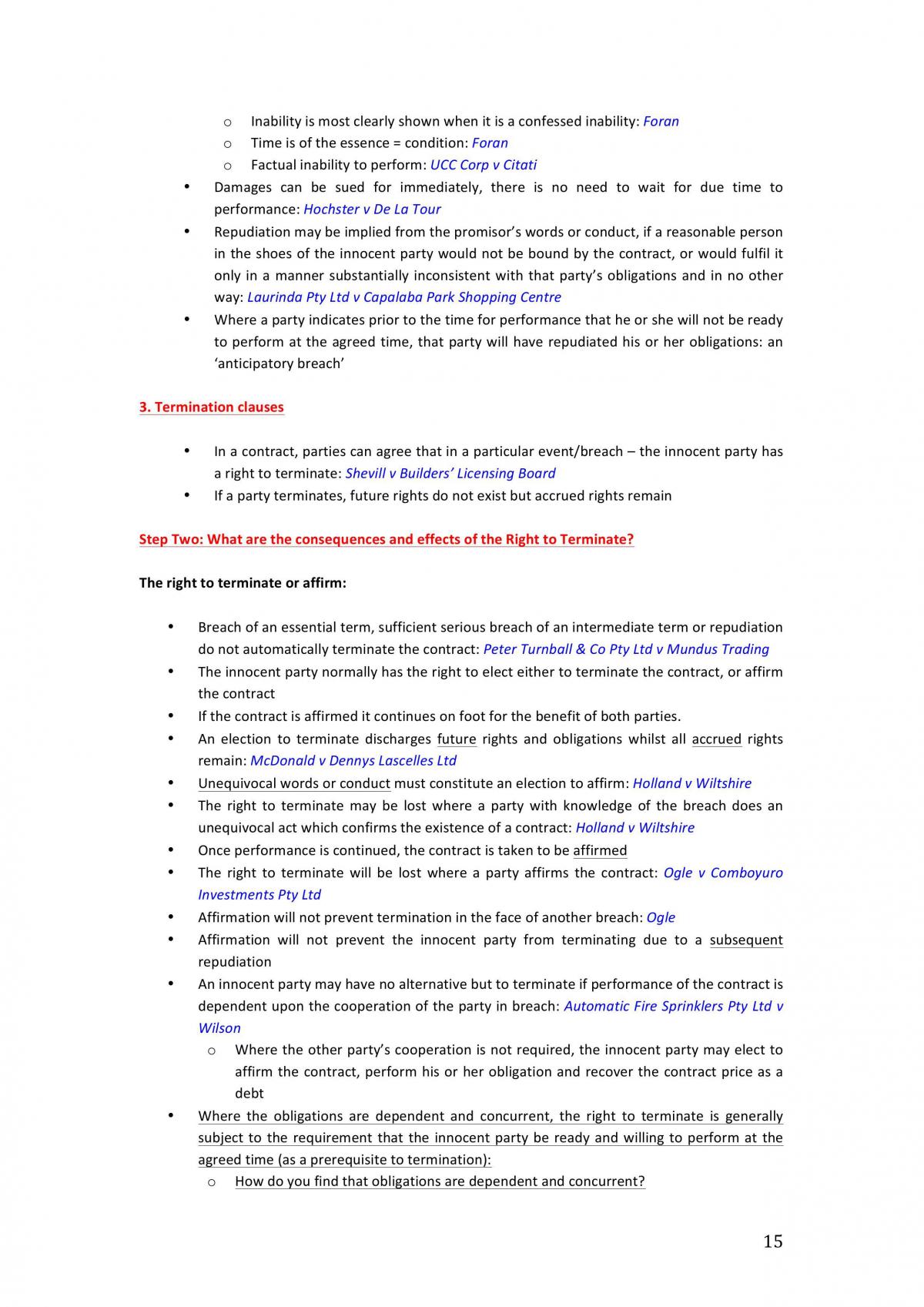 Final exam notes and attack plans for Contract Law B.  - Page 15