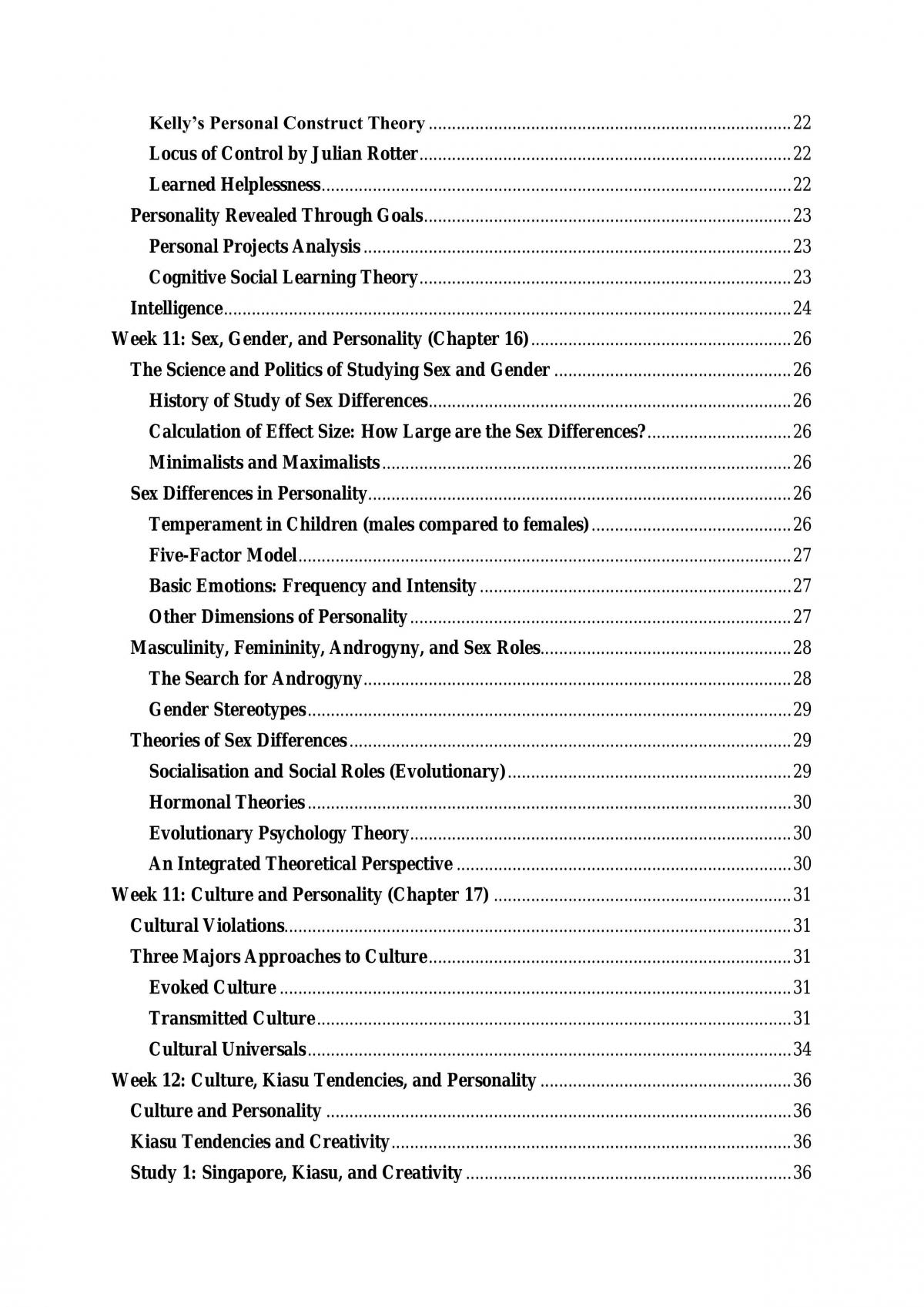 Psychology of Individual Differences Compiled Notes - Page 2