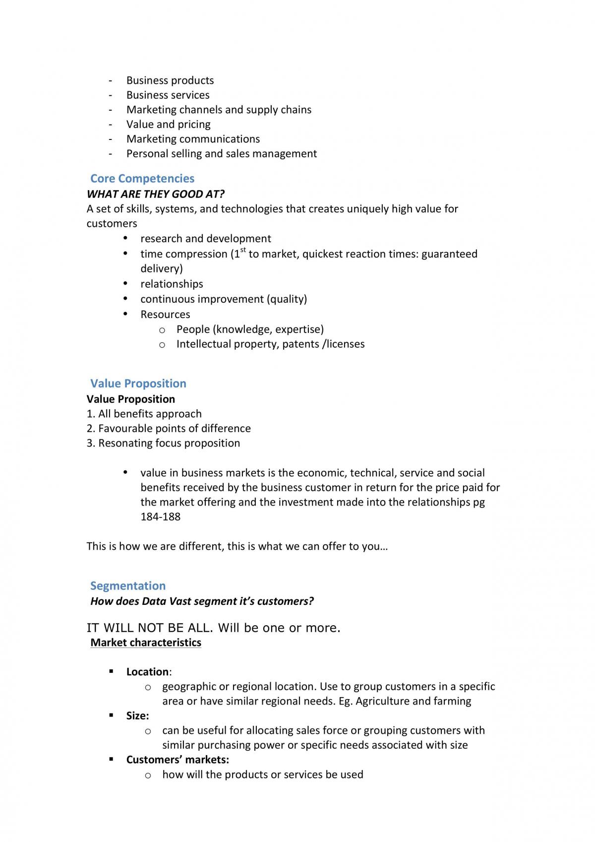 B2B Exam Revision and Lecture Summary Notes - Page 10