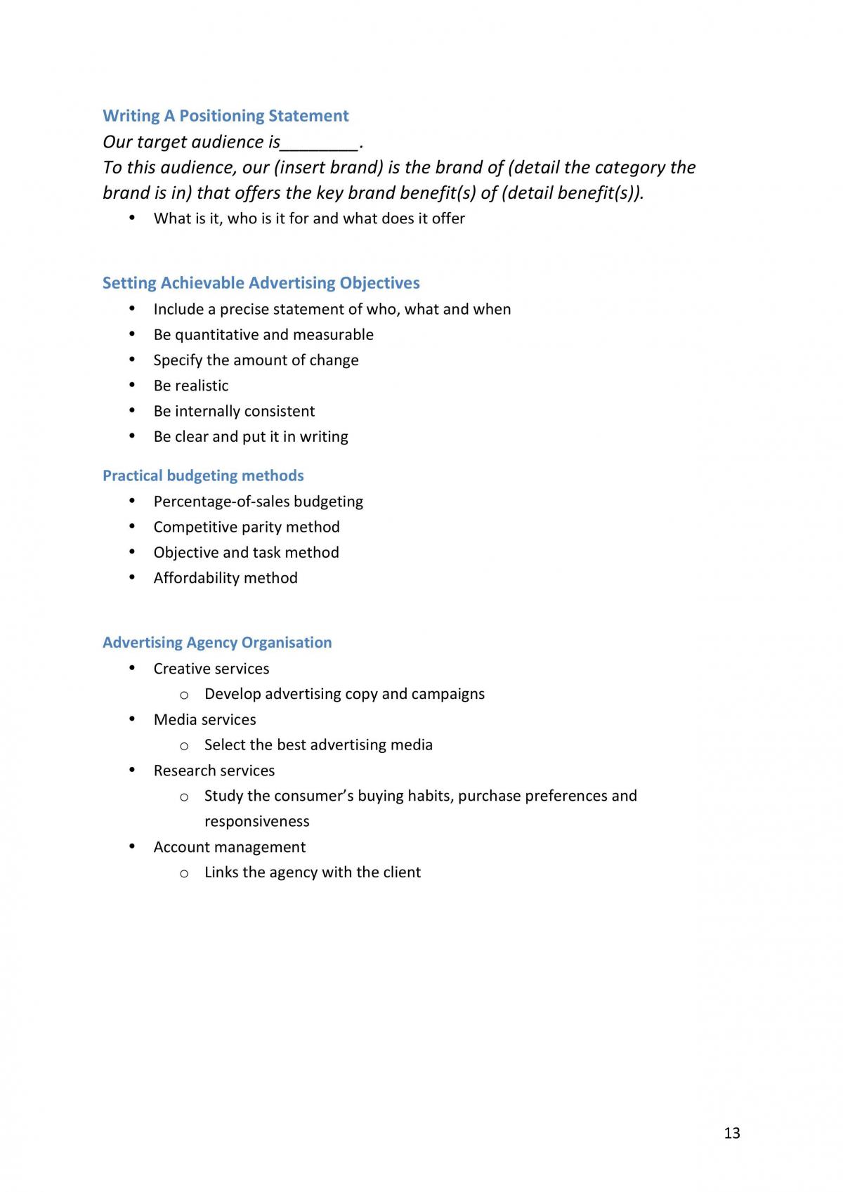 Complete Study Notes for MKTG Communication - Page 13