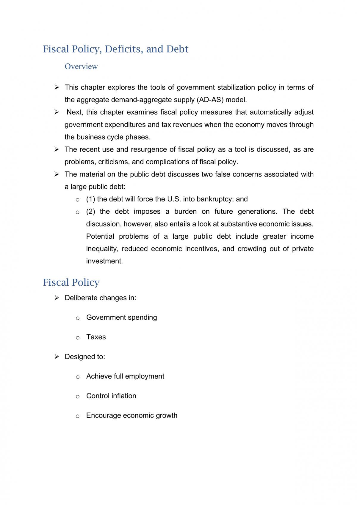 Macroeconomics Study Notes - Page 2