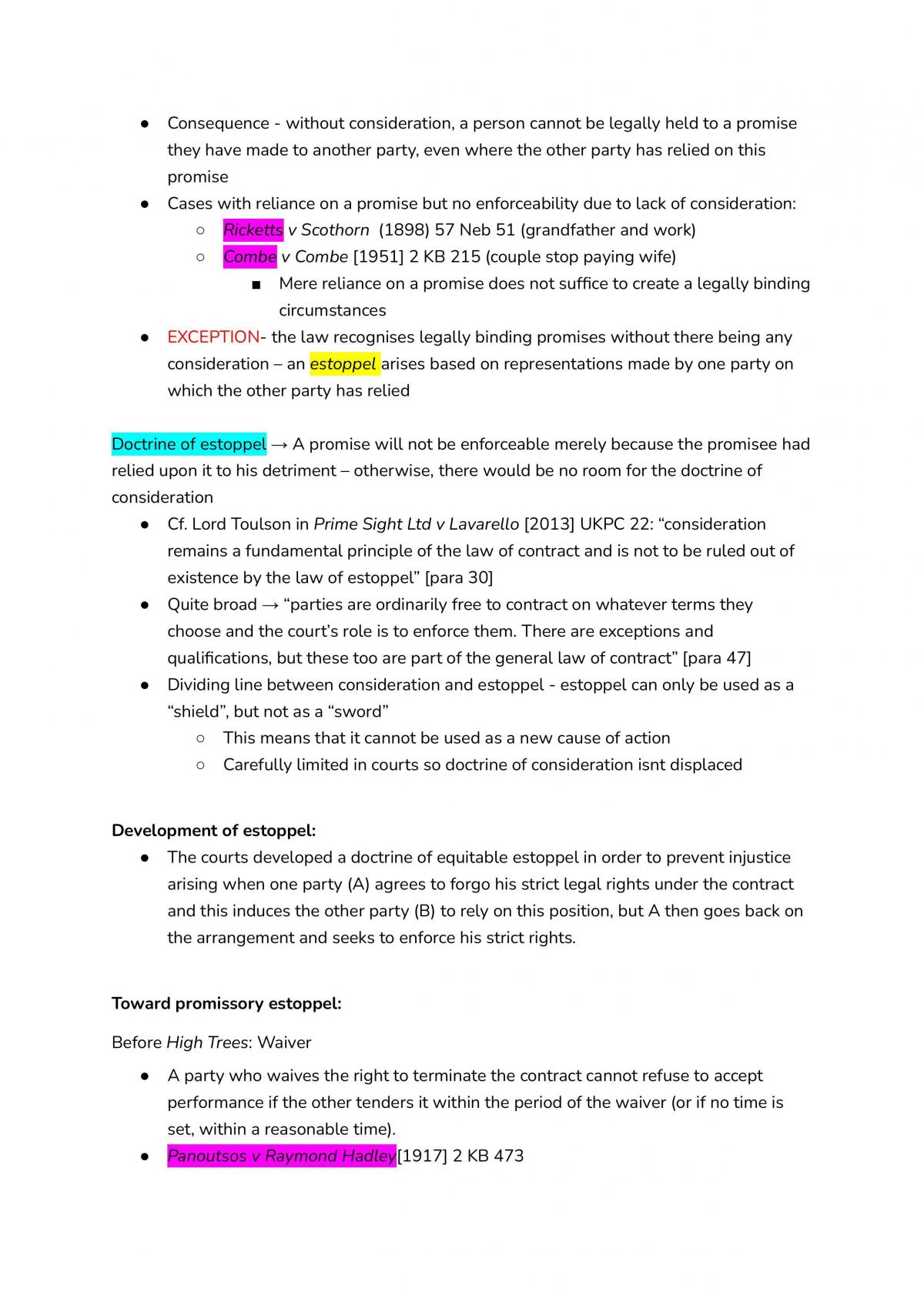 Contract Law Term 1 Notes  - Page 45