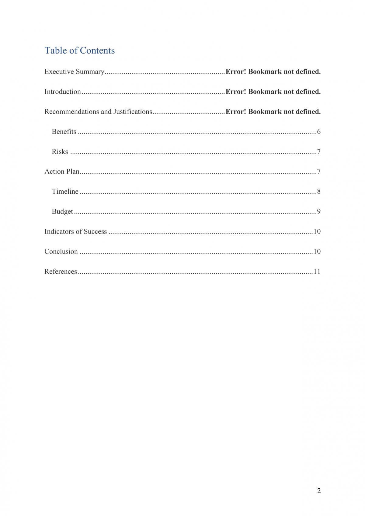 Business Proposal for industry client  - Page 2