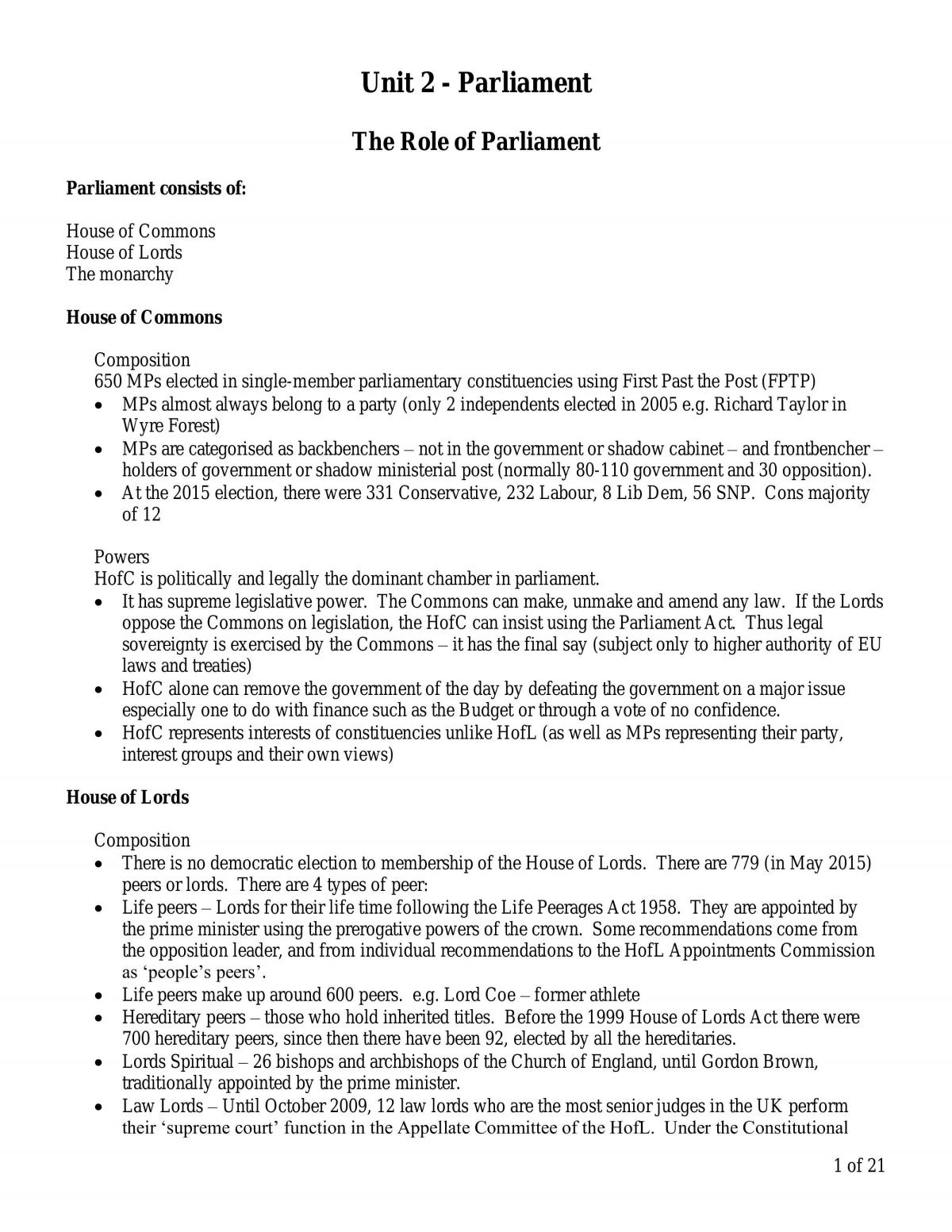 AS Politics Complete Study Notes - Page 19