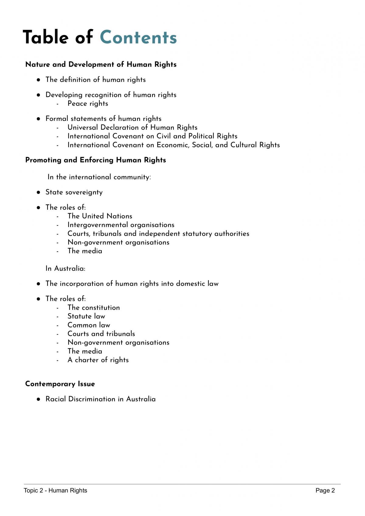 Human Rights Notes  - Page 2