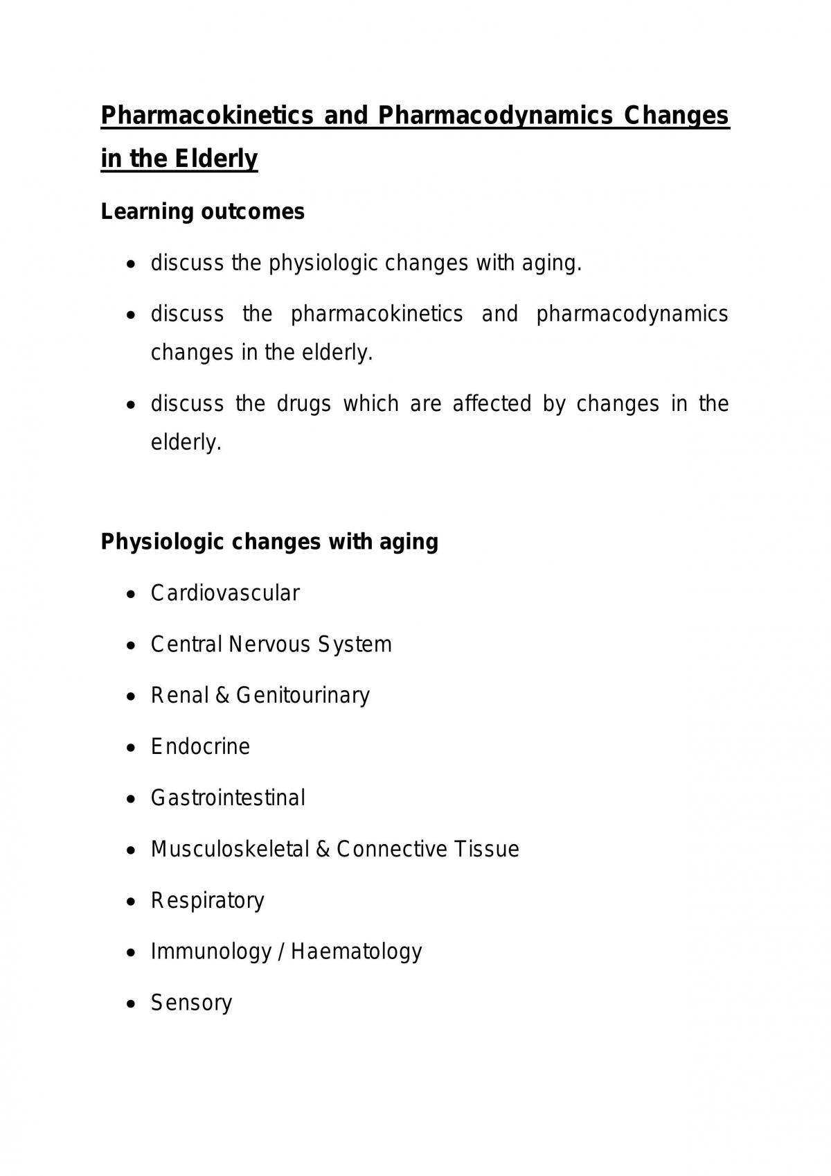 Study Notes on Geriatric Pharmacy - Page 11