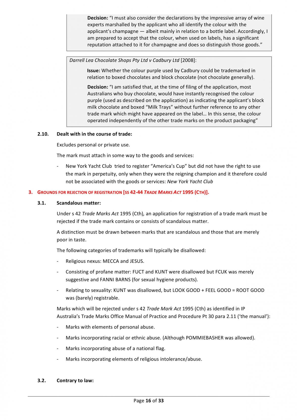 Intellectual Property; Trademarks - Page 16