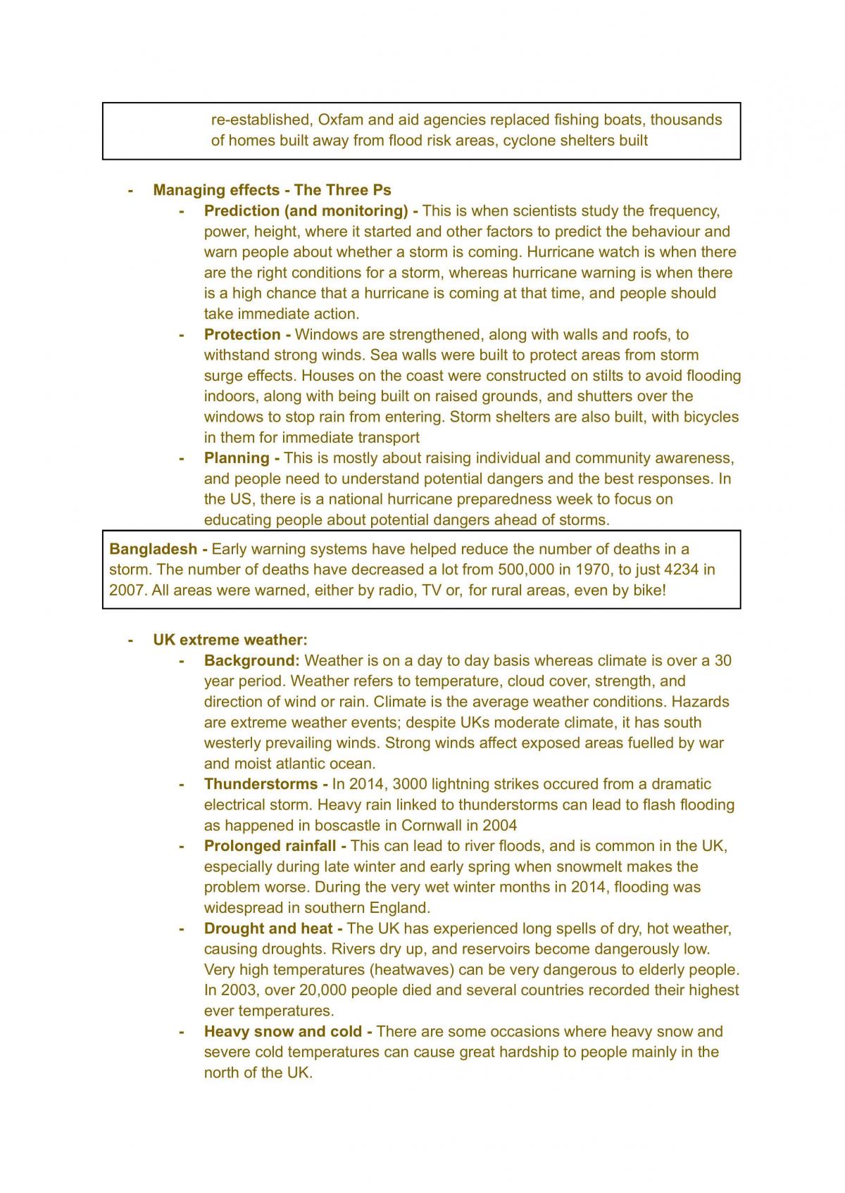 Geography GCSE AQA Notes - Page 29
