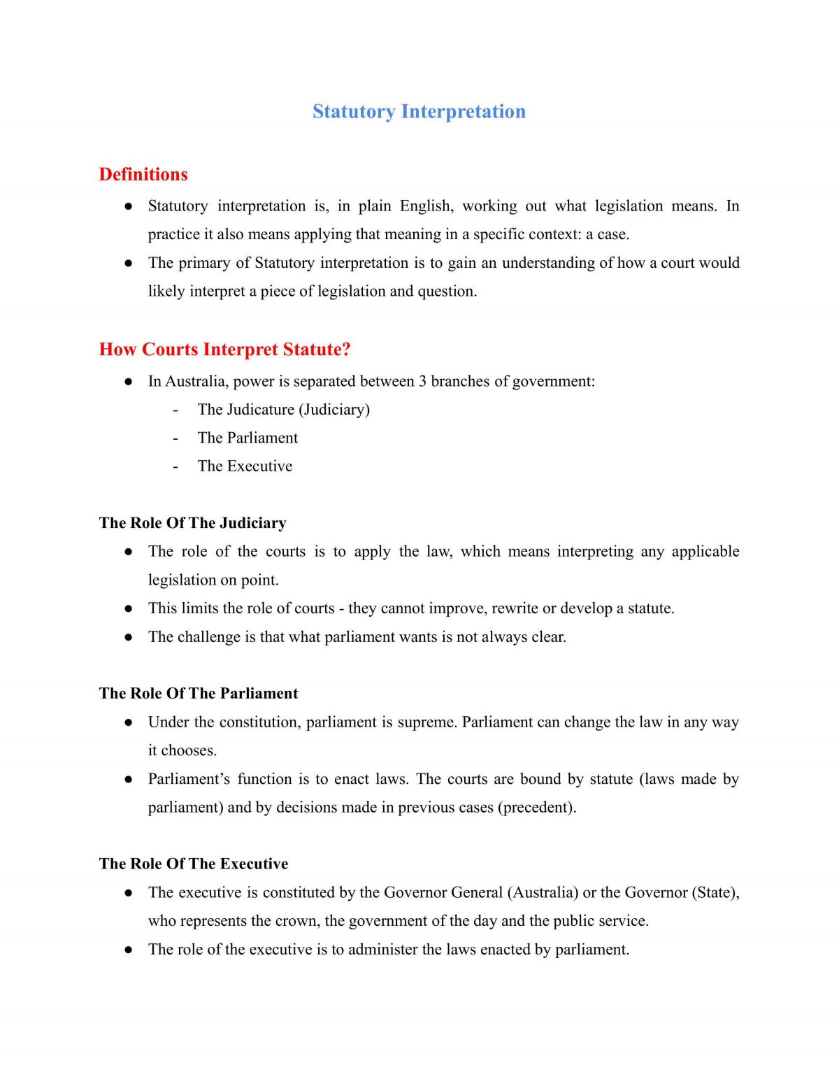 Complete Study Notes For LAWS1000 - Page 7