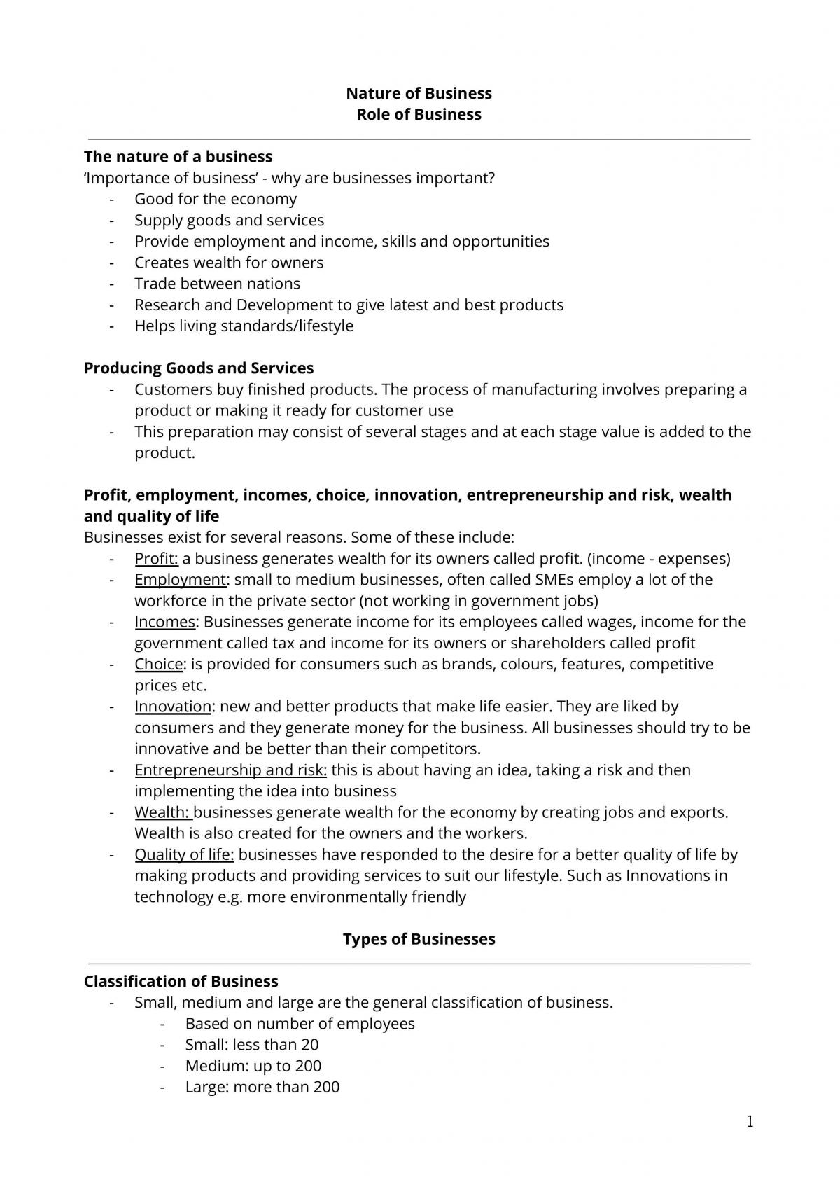 Business Studies - Prelim Full Notes - Page 2