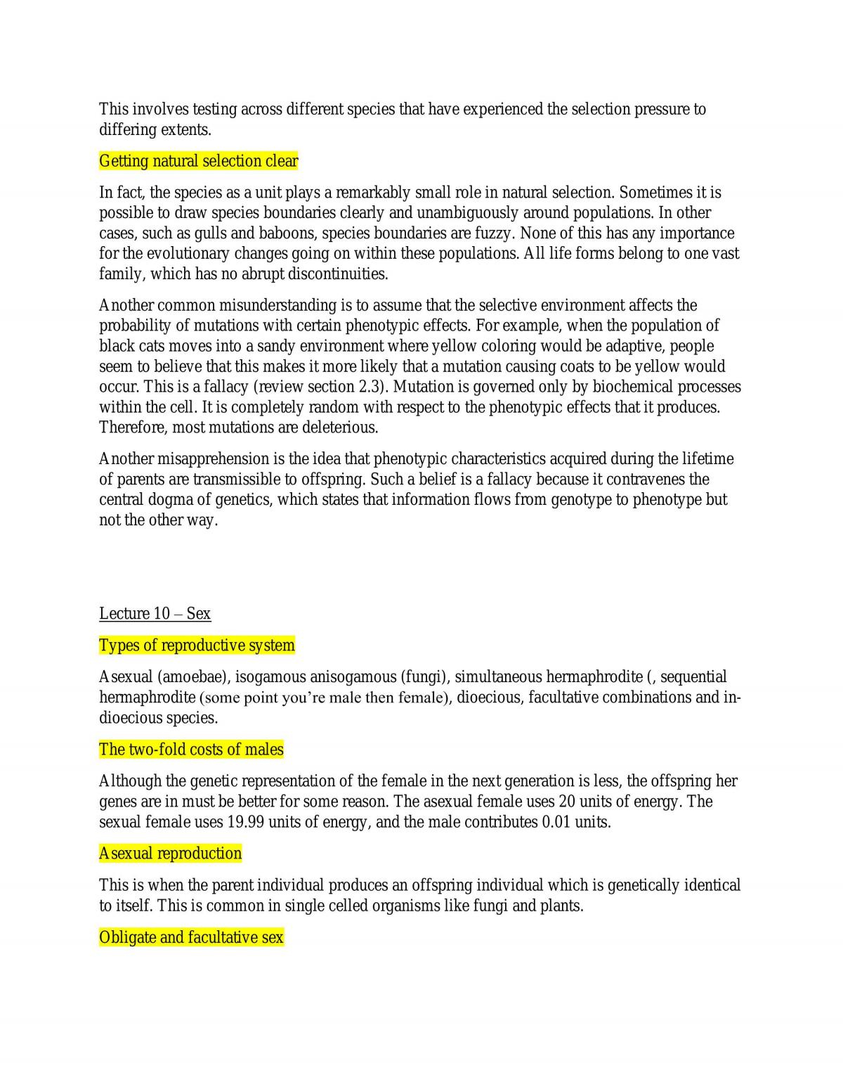Complete notes for Evolution and Genetics for Psychologists - Page 24
