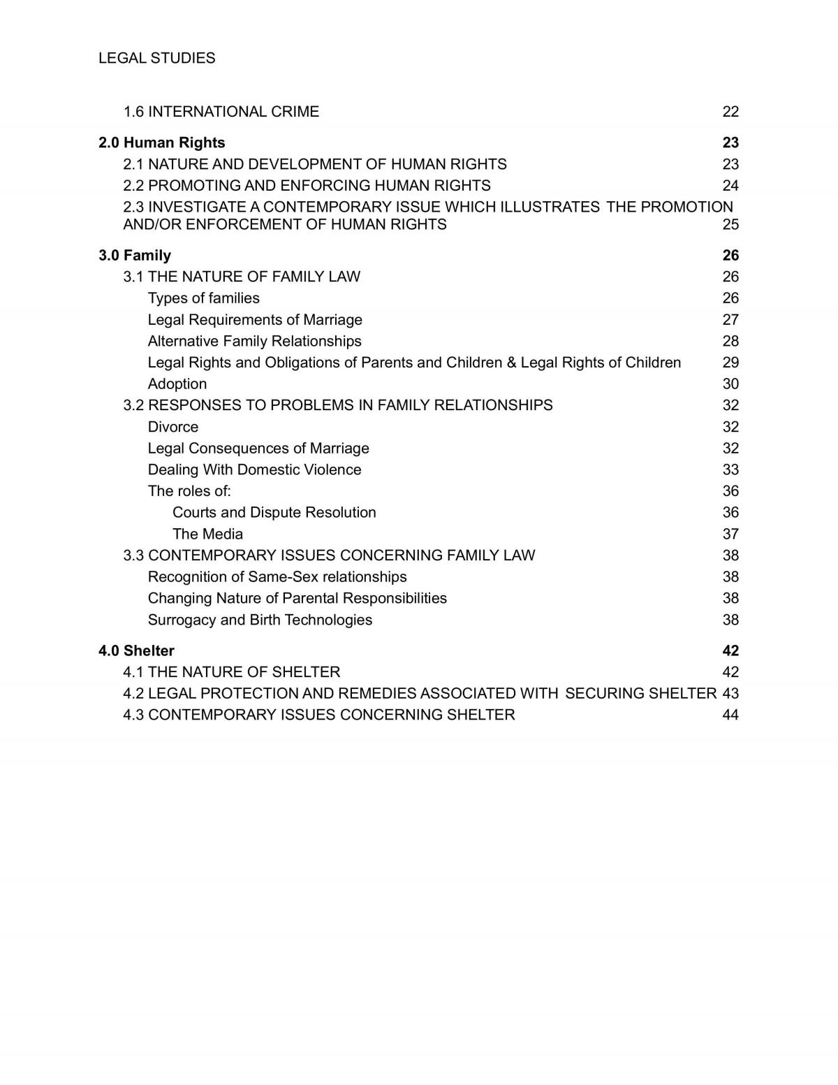 Legal studies notes 2021 | Legal Studies - Year 12 HSC | Thinkswap