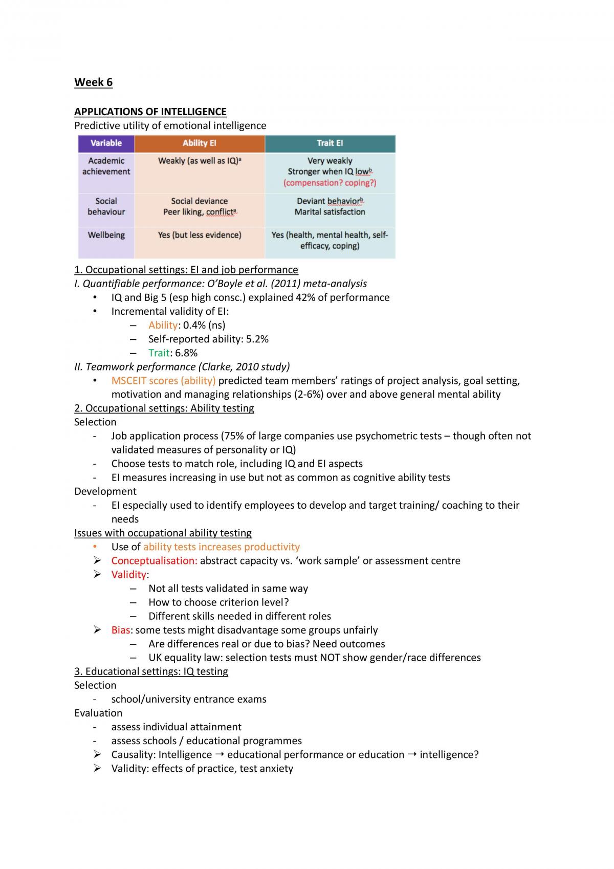 Personality, Intelligence, Psychopathology notes - Page 19