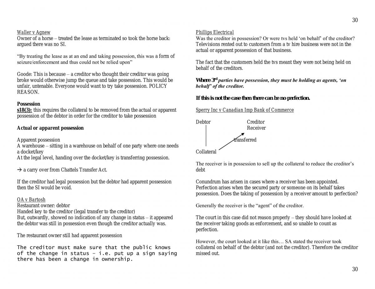 LAWS457 Secured Transactions Final Summary - Page 30