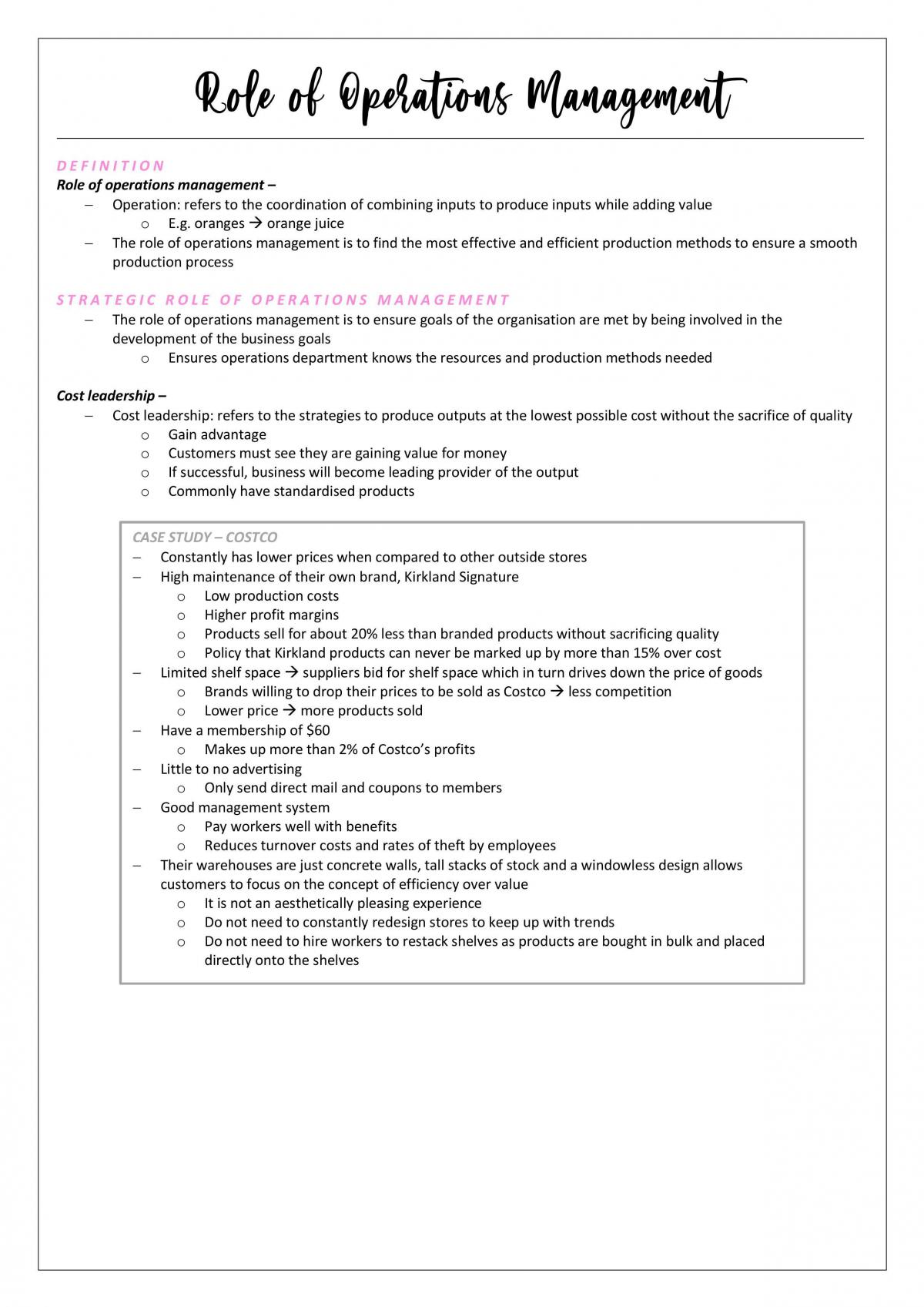 Operations Study Notes - Page 2