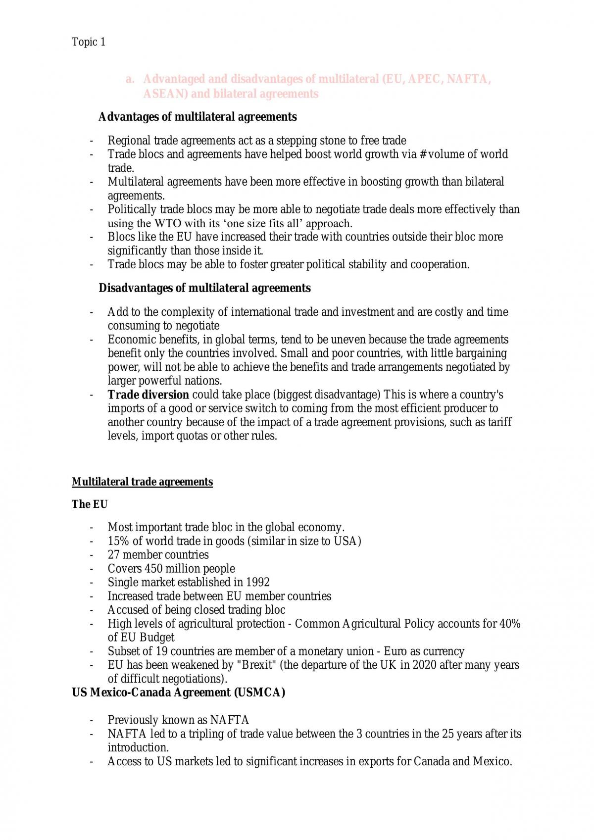 Topic 1 Economics Notes  - Page 16