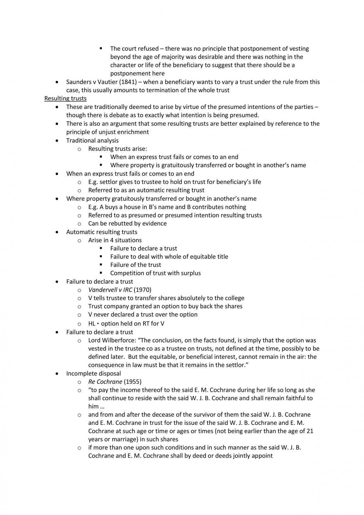 Law of Trusts Notes  - Page 35