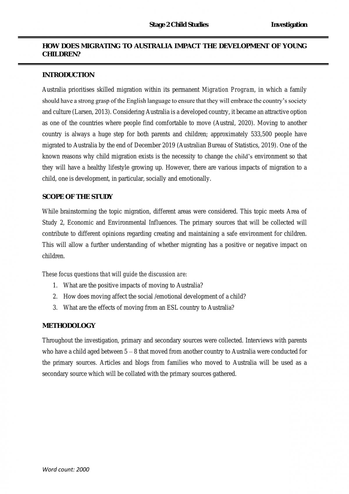 How Migrating to Australia Affects the Development of Young Children - Page 2
